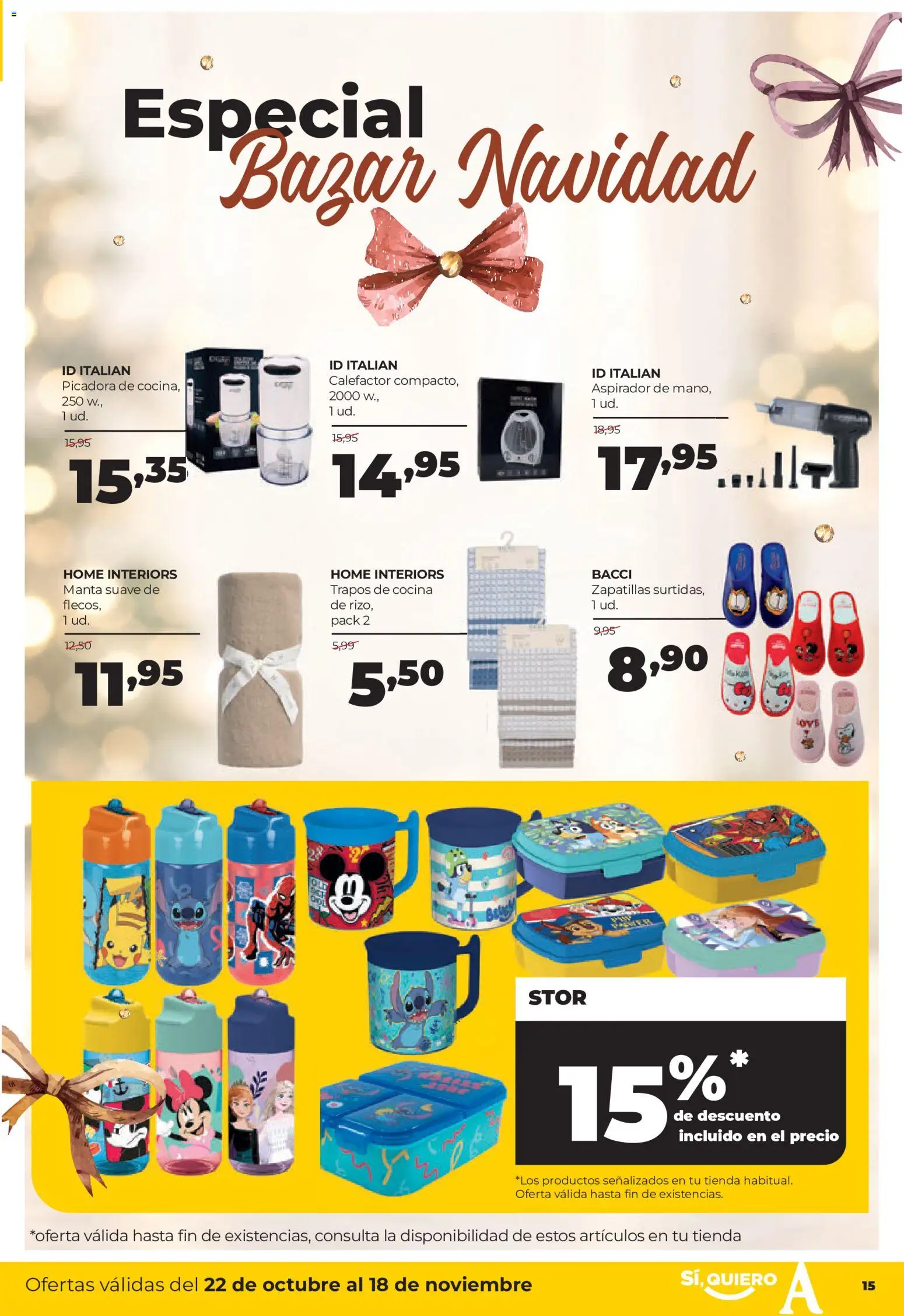 Alimerka folleto Asturias │ válido desde el 22/10/2026 | Página: 15 | Productos: Zapatillas, Manta, Cocina, Aspirador