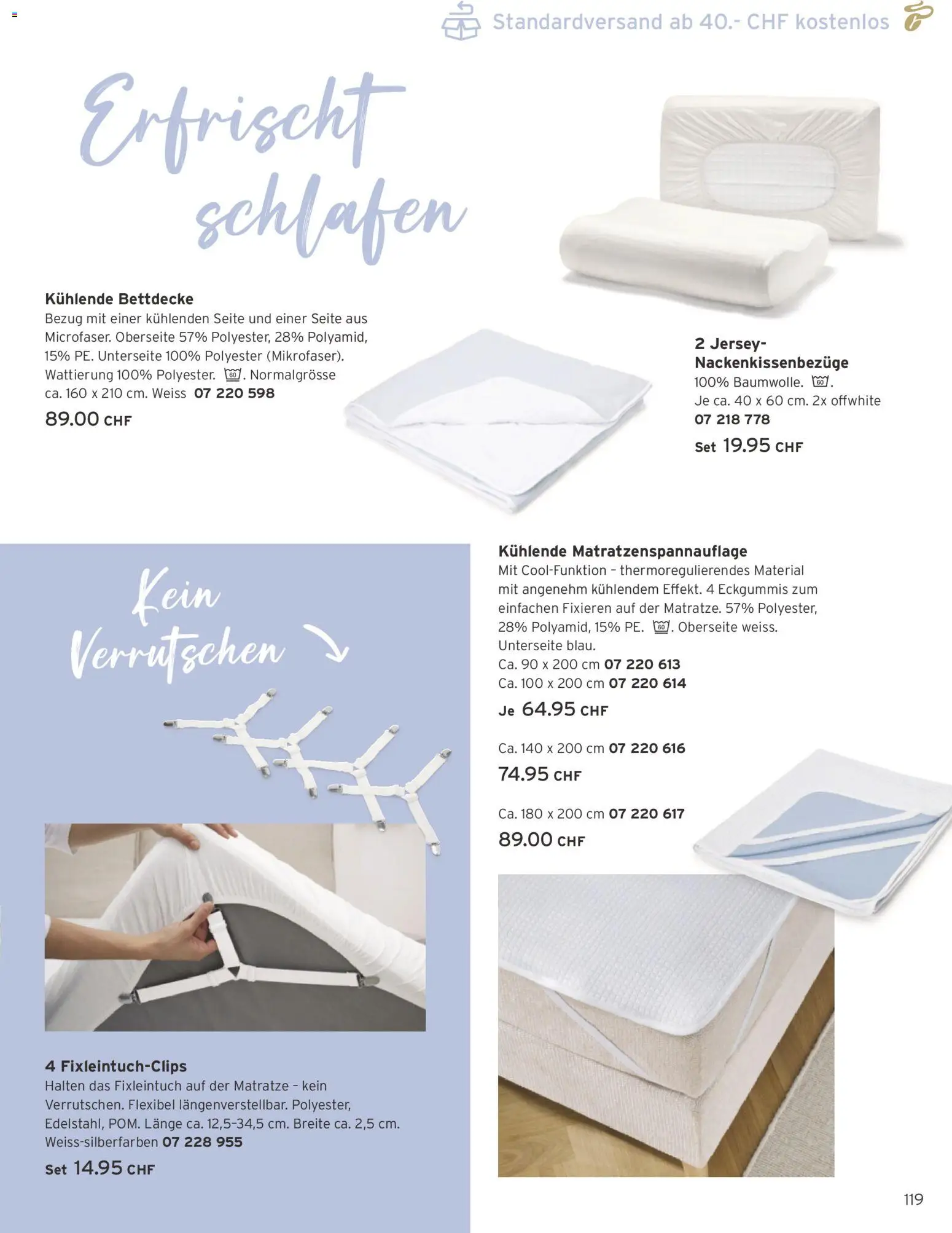 Tchibo aktionen – gültig ab 01.07.2026 | Seite: 119 | Produkte: Matratze, Bettdecke