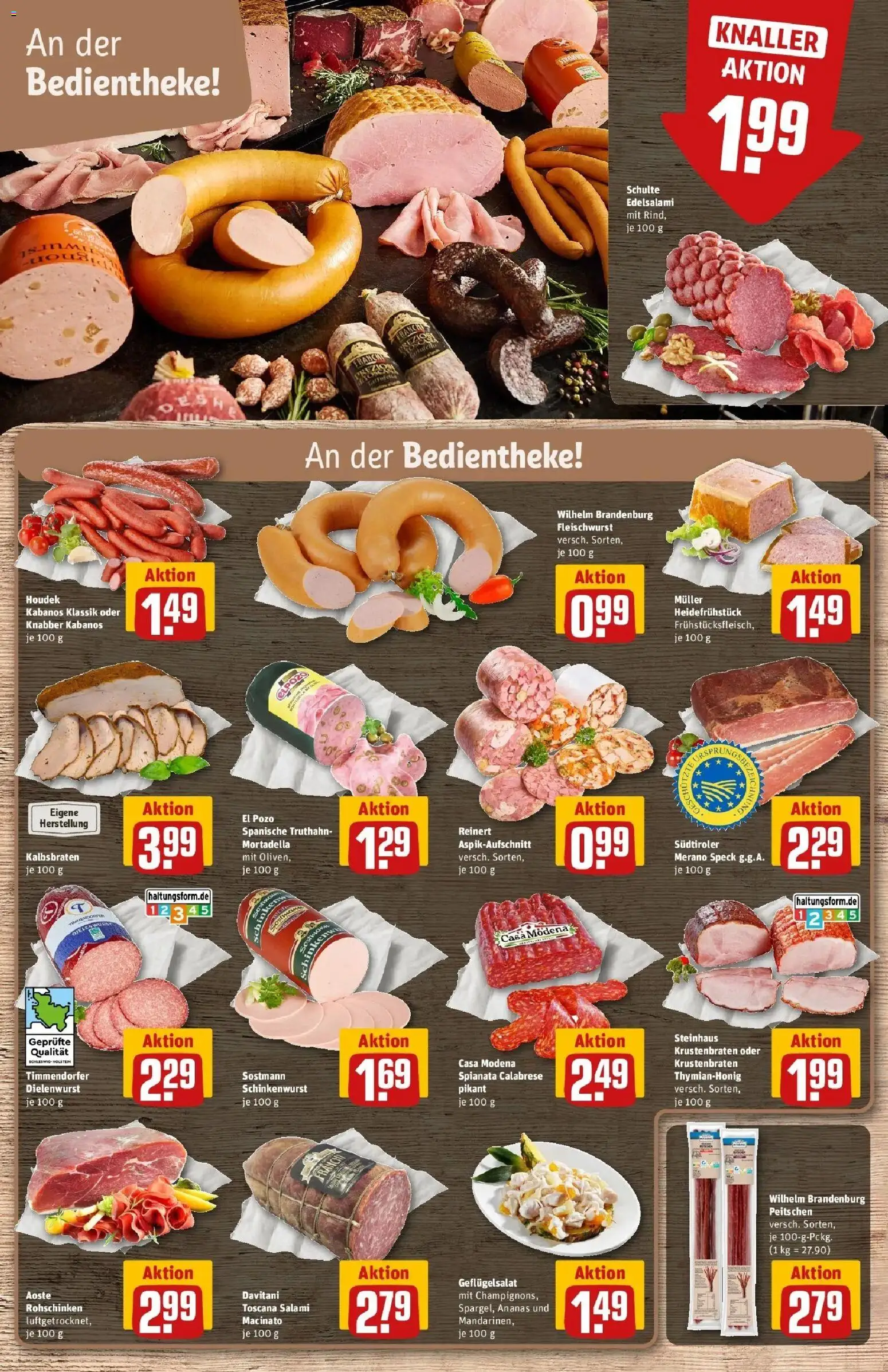 REWE Prospekt ab 17.08.2026 zum Blättern » Angebote | Seite: 14 | Produkte: Ananas, Krustenbraten, Salami
