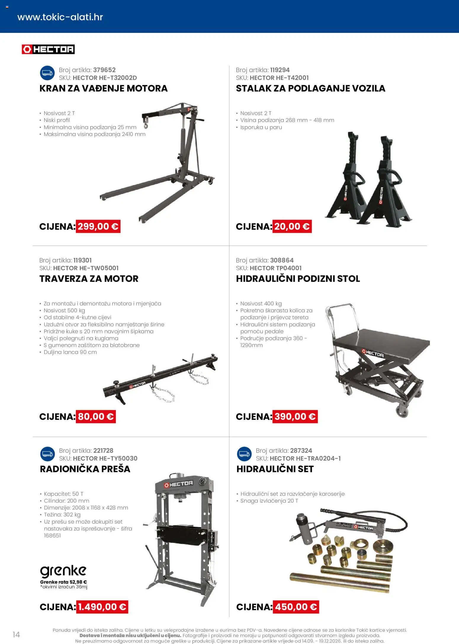 Tokić katalog | vrijedi od 14.09.2026 | Stranica: 14 | Proizvodi: Stol, Kolica, Stalak, Cijevi