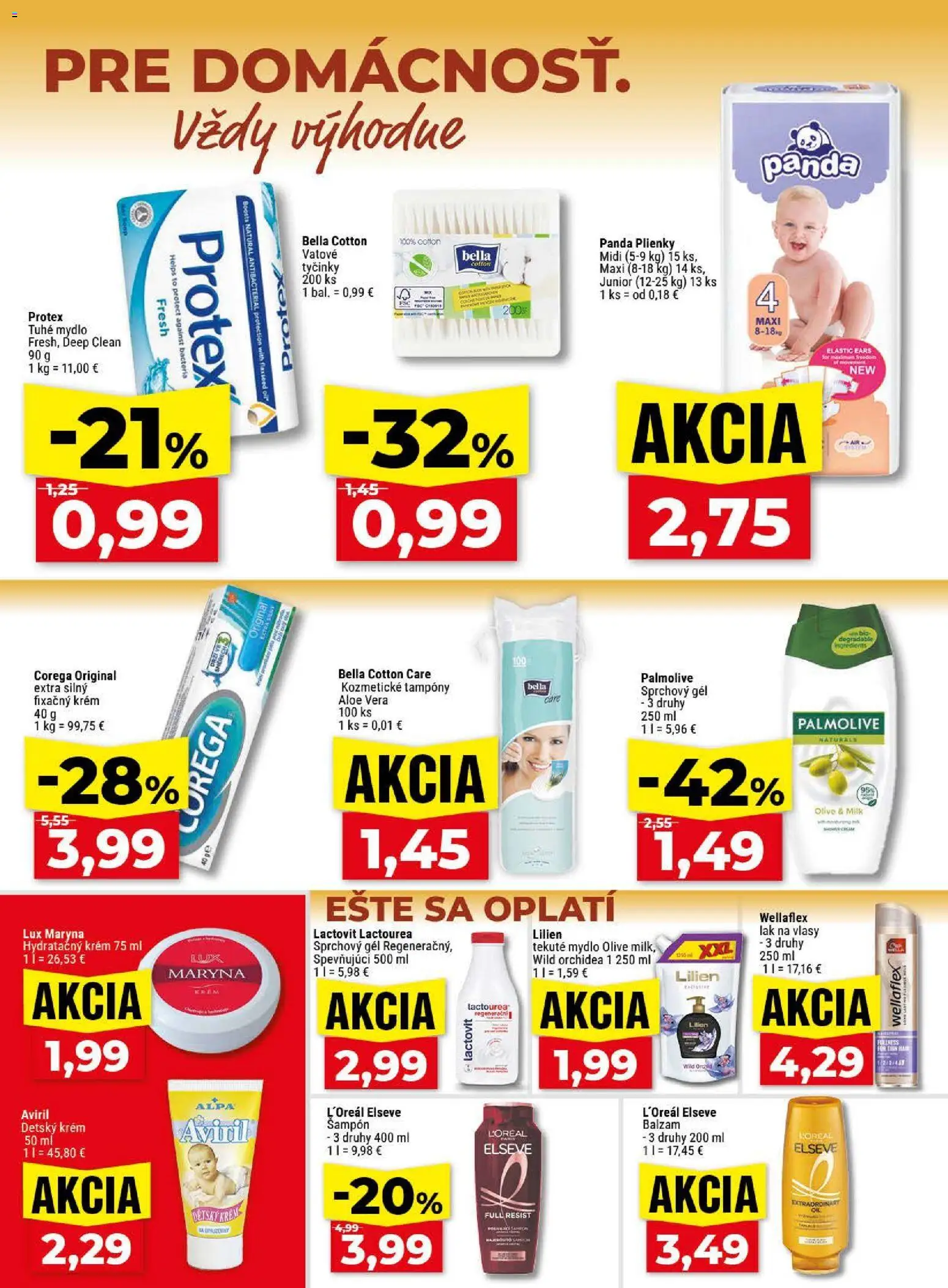 Nové Klas akcie – leták je platný od 13.04.2026 | Strana: 25 | Produkty: Šampón, Mydlo, Sprchový gél, Lactovit