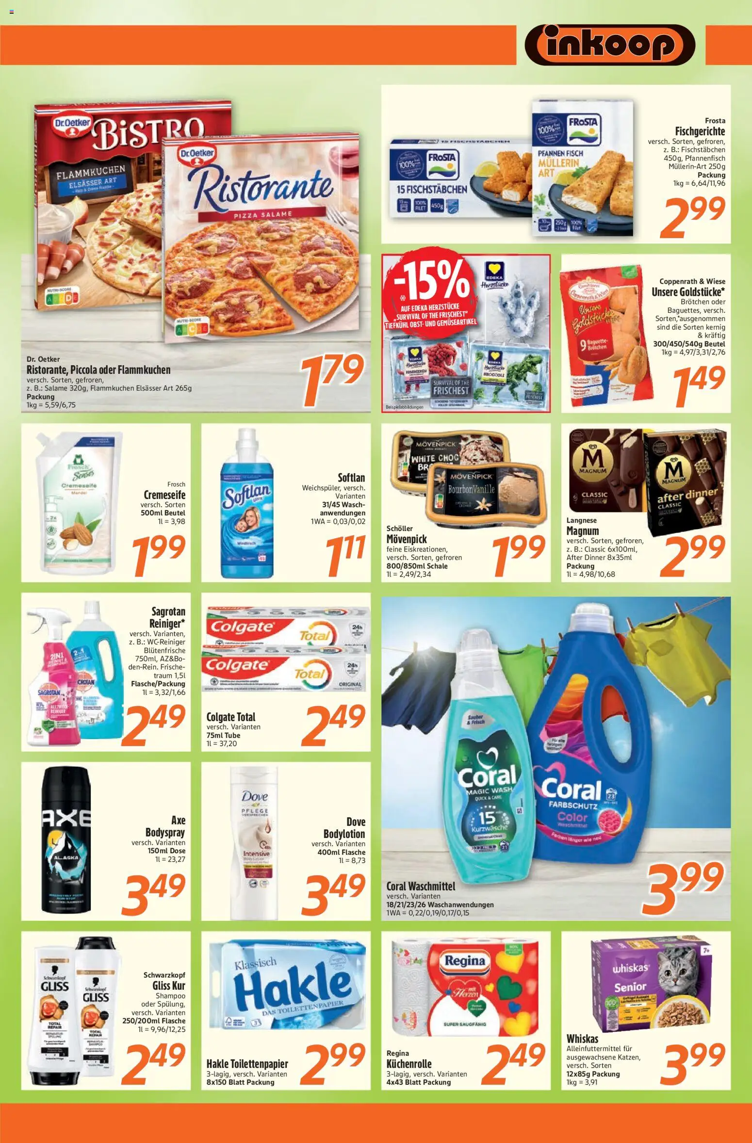 Inkoop Prospekt – gültig ab 28.09.2026 | Seite: 6 | Produkte: Shampoo, Frosta, Toilettenpapier, Küchenrolle