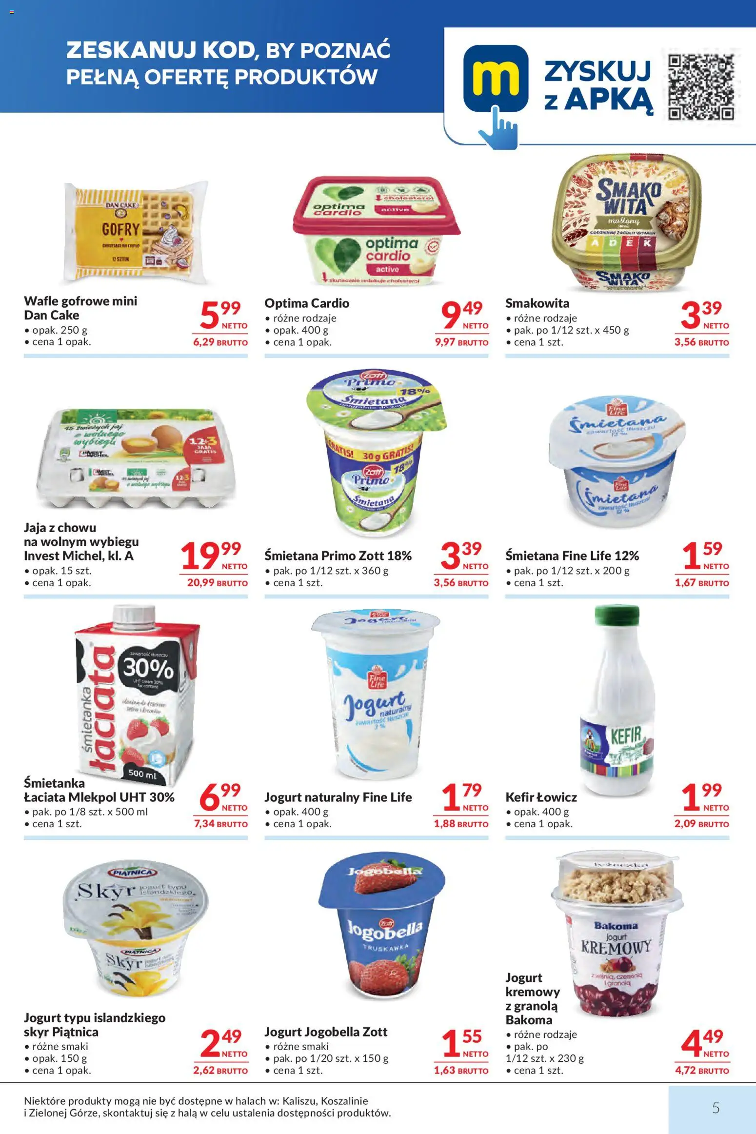 Makro gazetka od 12.05.2026 | Strona: 5 | Produkty: Kefir, Optima cardio, Jogurt naturalny, Jogurt