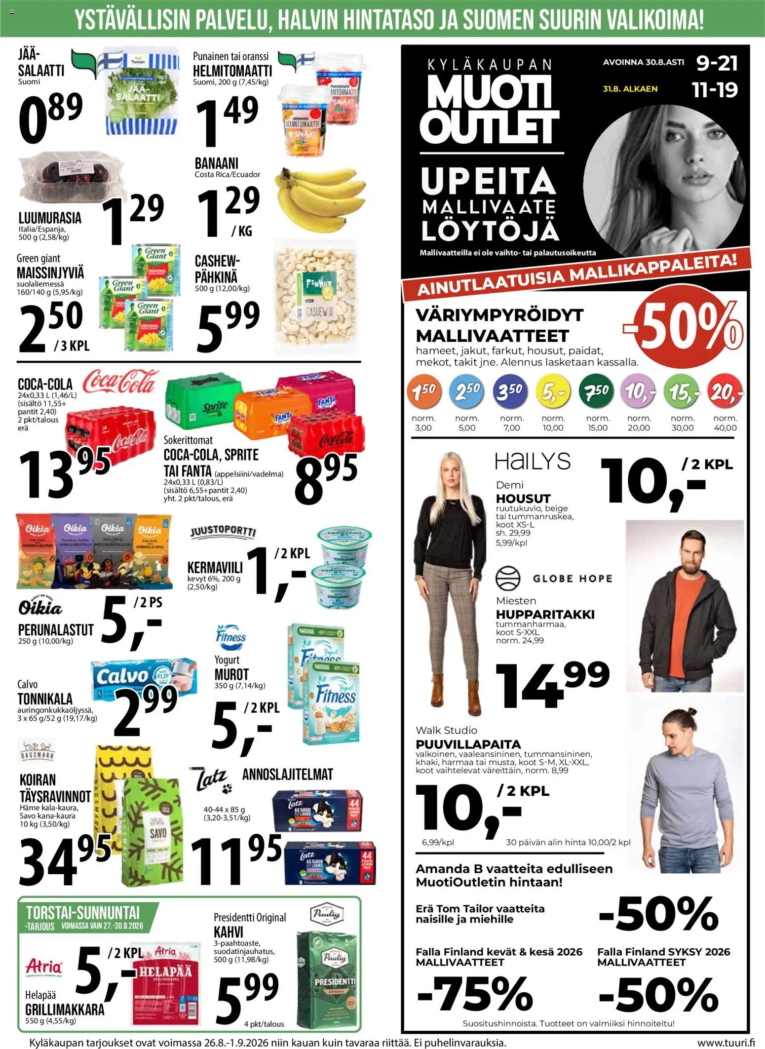 Tuuri tarjoukset – voimassa 26/08/2026 alkaen | Sivu: 7 | Tuotteet: Kahvi, Murot, Salaatti, Tonnikala
