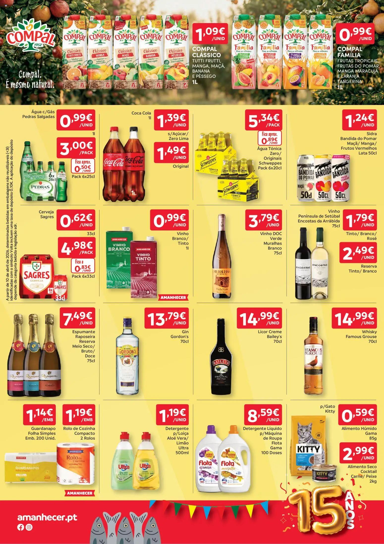 Amanhecer folheto │ válido de 11.06.2026 | Página: 4 | Produtos: Guardanapos, Licor, Cerveja, Peixe
