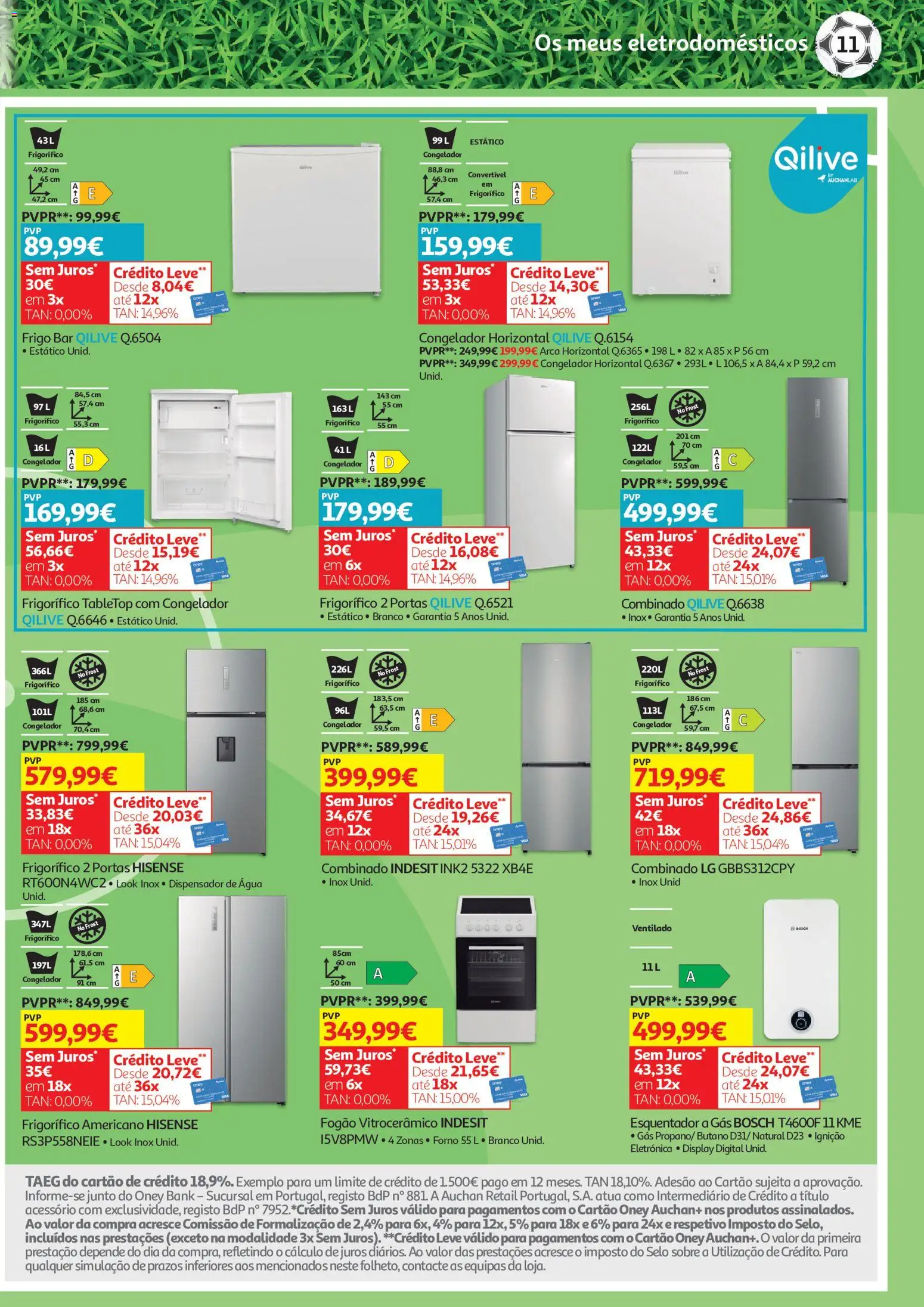Auchan - Tecno Mundial │ válido de 22.05.2026 | Página: 11 | Produtos: Agua, Congelador, Fogão, Portas