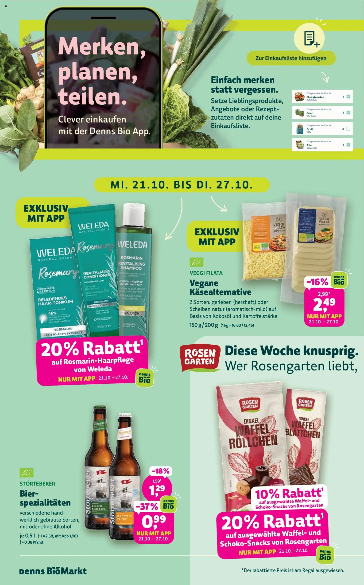 Denns BioMarkt Angebote – gültig ab 21.10.2026 | Seite: 2 | Produkte: Bier, Regal, Alkohol, Salat