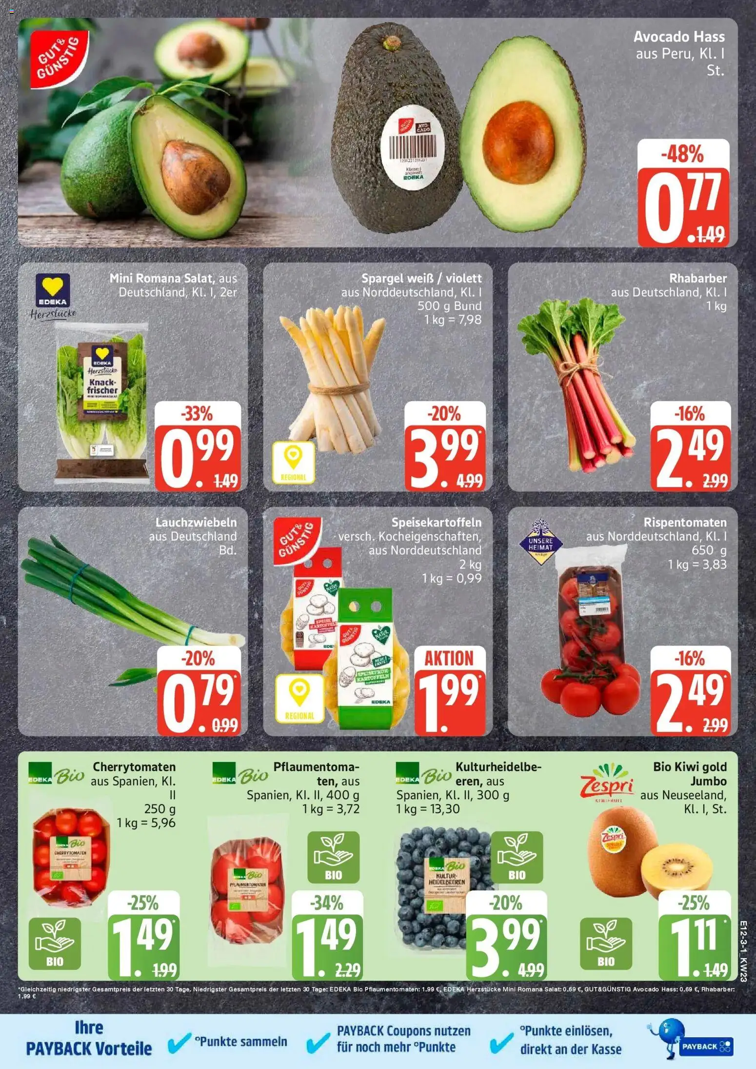 Edeka prospekt Sterup – gültig ab 01.06.2026 | Seite: 3 | Produkte: Spargel, Avocado, Kiwi, Salat
