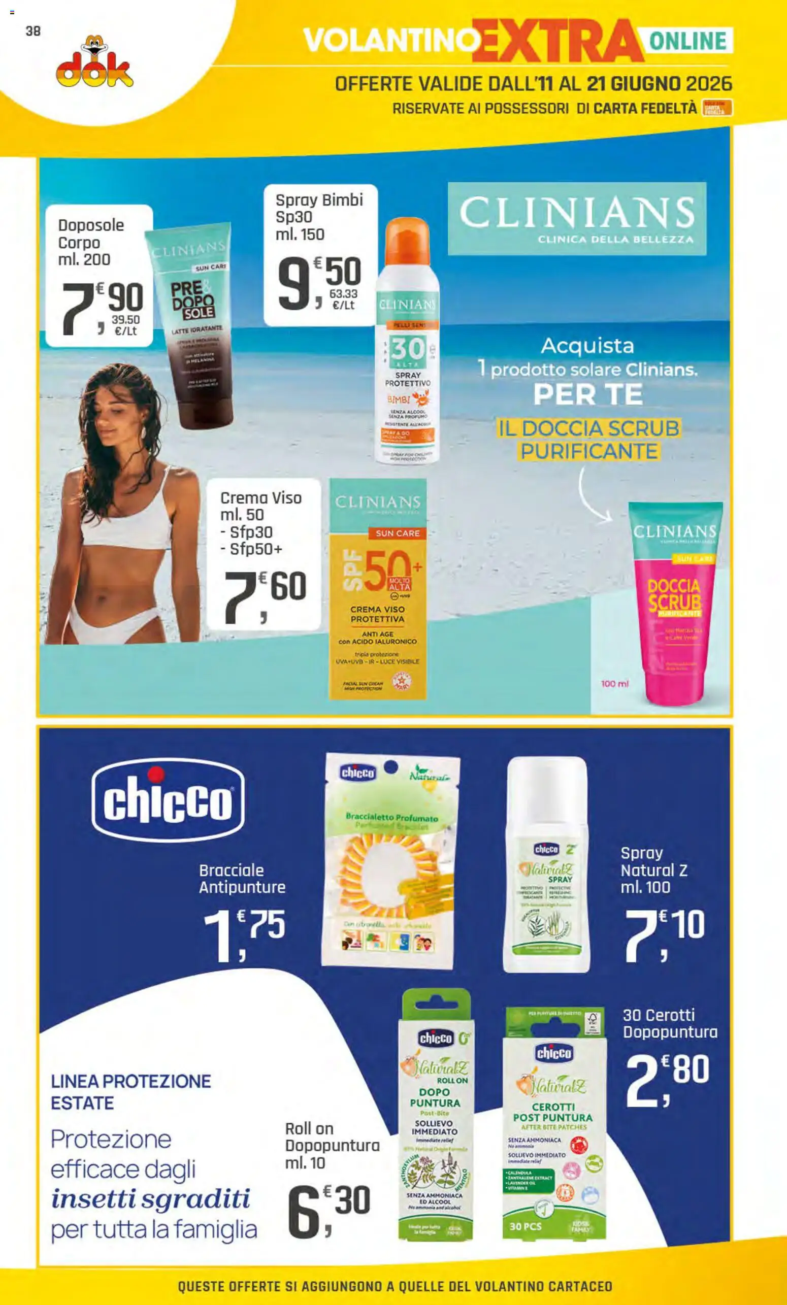Volantino DOK del 11.06.2026 | Pagina: 39 | Prodotti: Crema, Tè, Latte, Uva