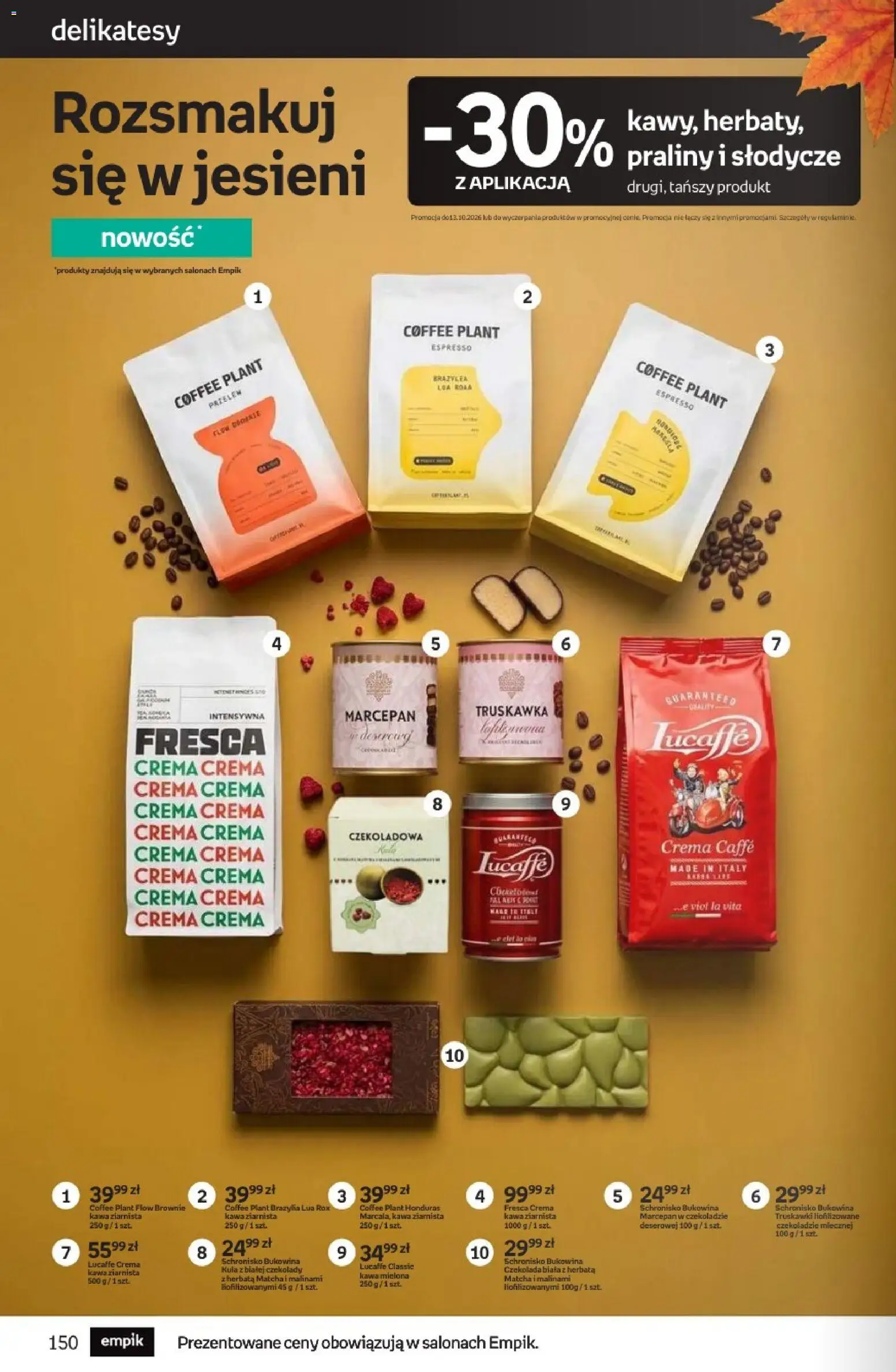 Empik promocje od 23.09.2026 | Strona: 150 | Produkty: Czekoladowa, Kawa ziarnista, Delikatesy, Marcepan