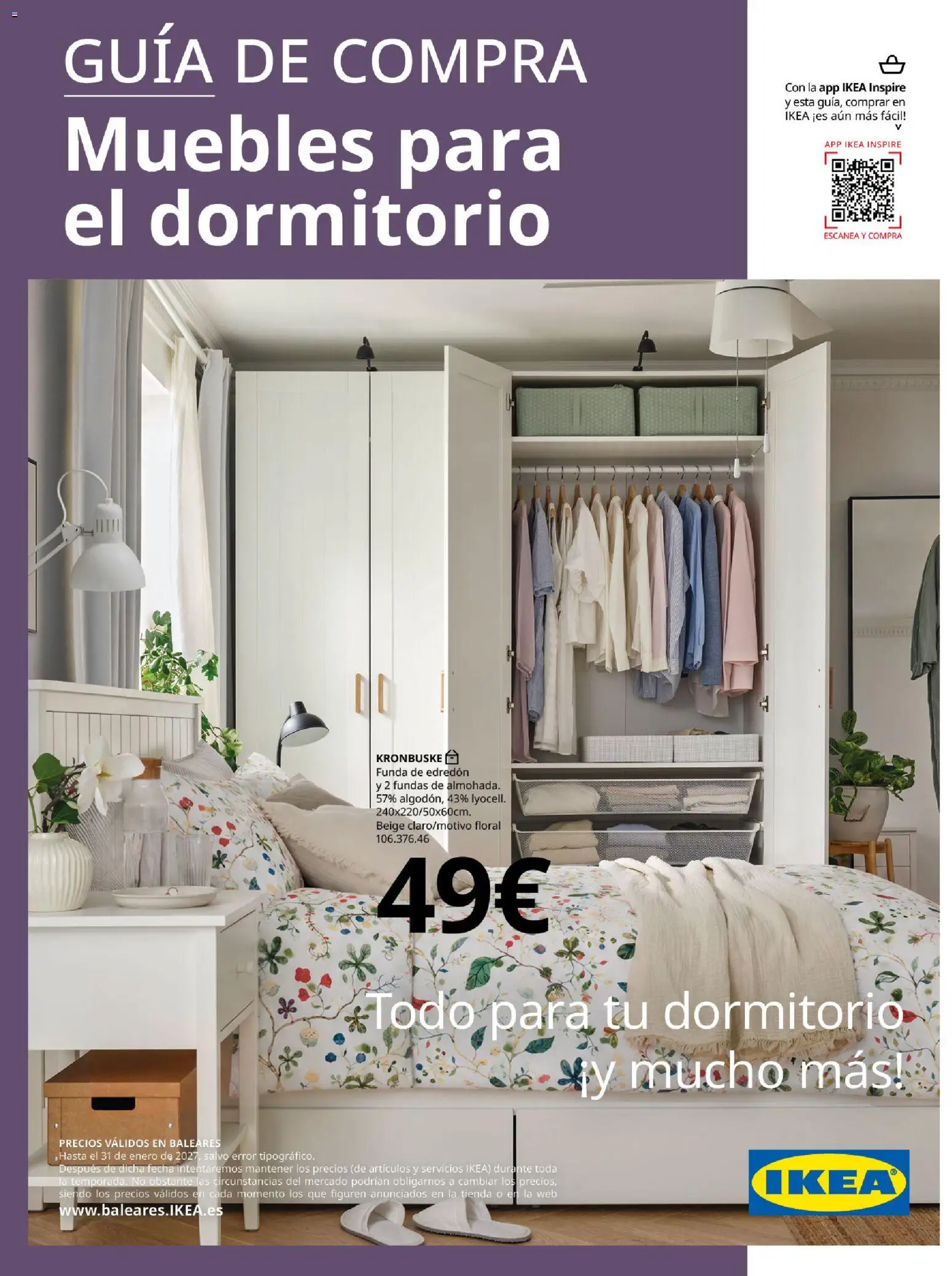 IKEA - Muebles para el dormitorio │ válido desde el 01/09/2026 | Página: 1 | Productos: Edredón, Muebles, Funda
