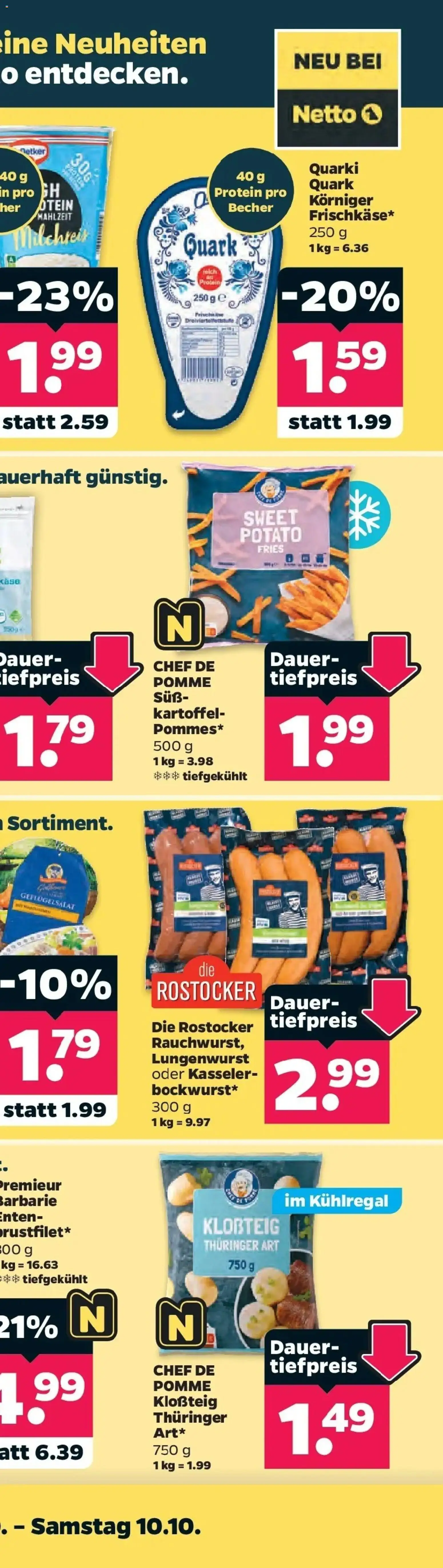 Netto Aktueller Prospekt ab 05.10.2026 → Angebote nächste Woche | Seite: 76 | Produkte: Quark