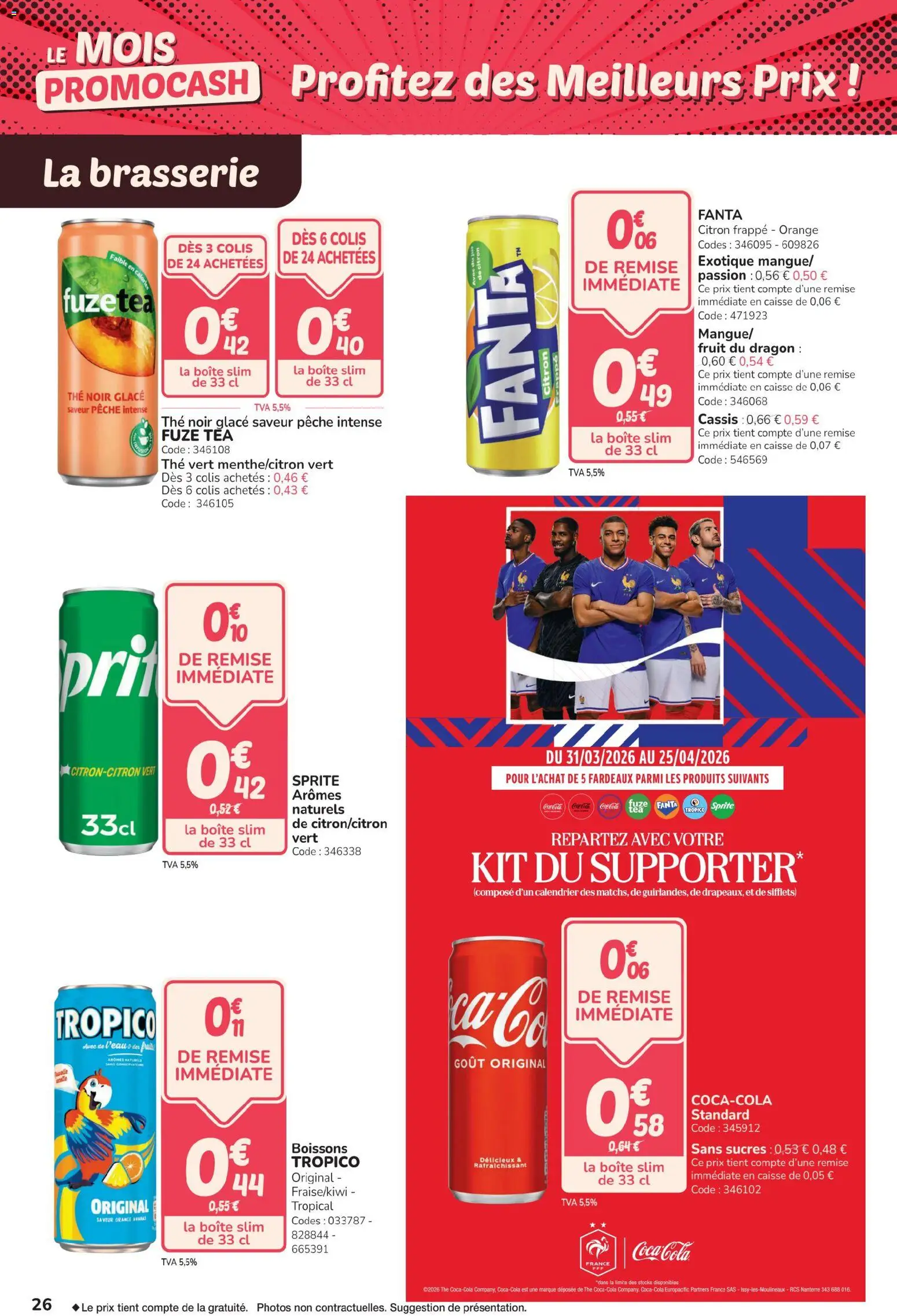 {H1} | Page: 26 | Produits: Orange, Pêche, Calendrier, Coca cola