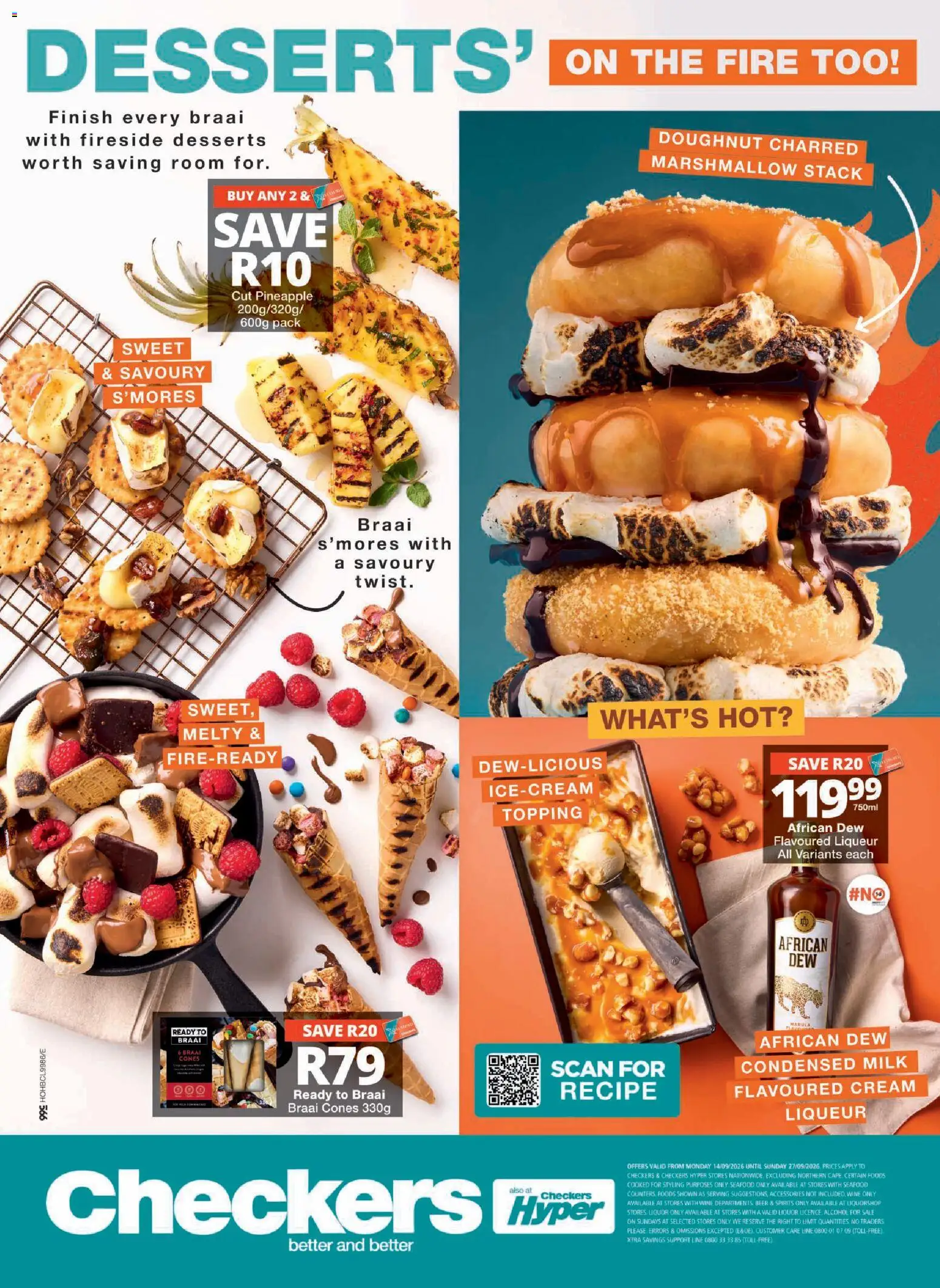 New Checkers catalogue – valid from 14/09/2026 | Page: 8 | Products: Alcohol, Milk, Condensed milk, Wine