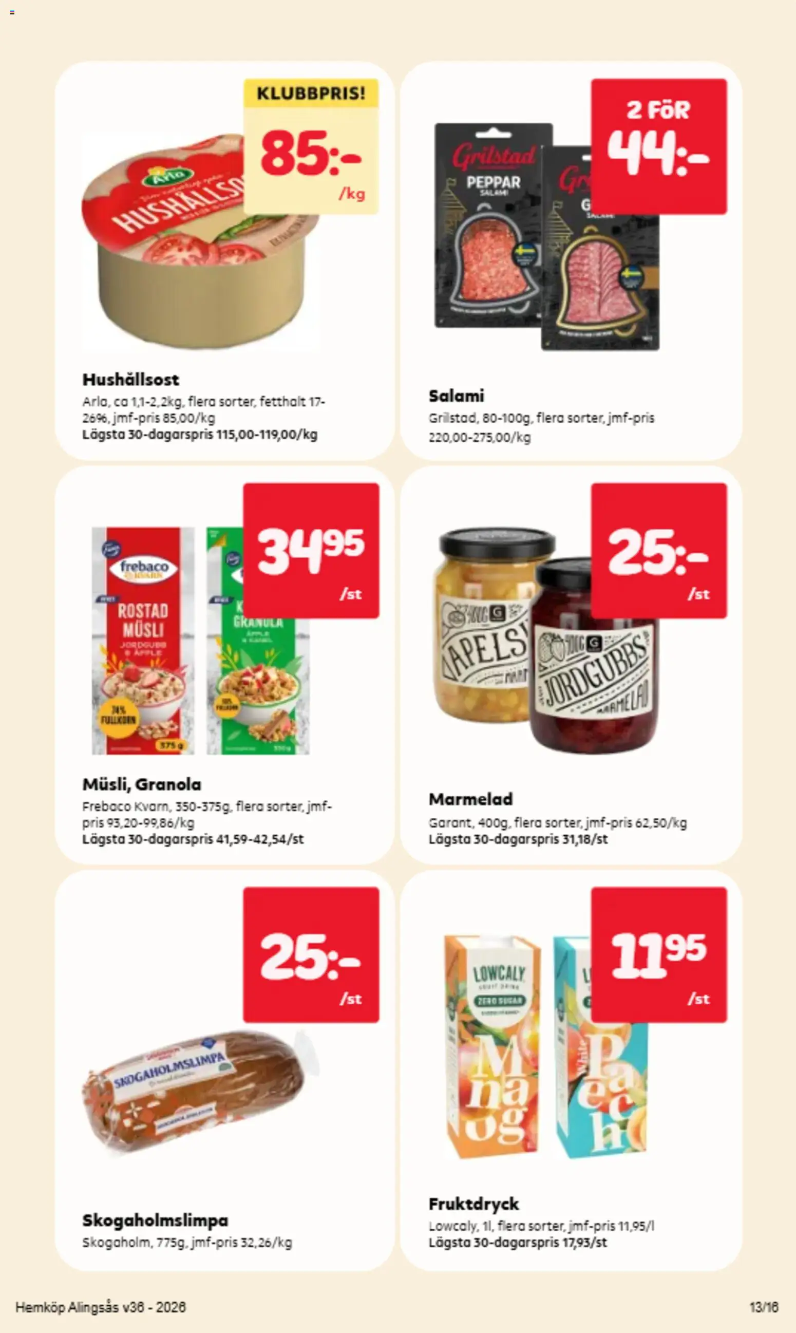 Hemköp reklamblad aktuell från 31/08/2026 | Sida: 3 | Produkter: Musli, Rostad, Peppar, Salami