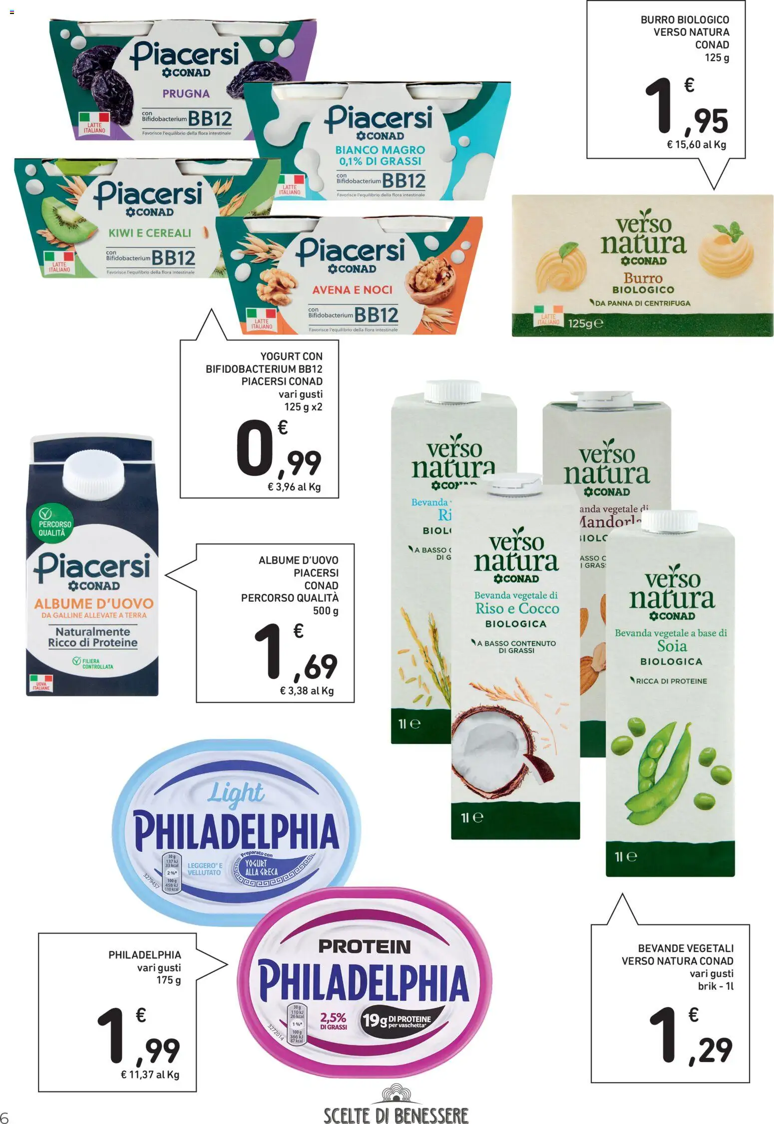 Volantino Spazio Conad del 21/10/2026 | Pagina: 6 | Prodotti: Uova, Bevande, Noci, Basso