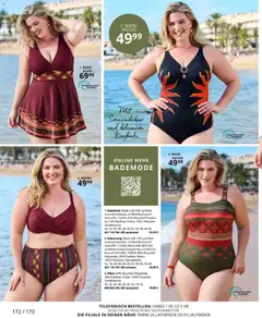 Ulla Popken akciós újság - amely érvényes a következő dátumtól: 01.05.2026 | Oldal: 172 | Termékek: Bikini