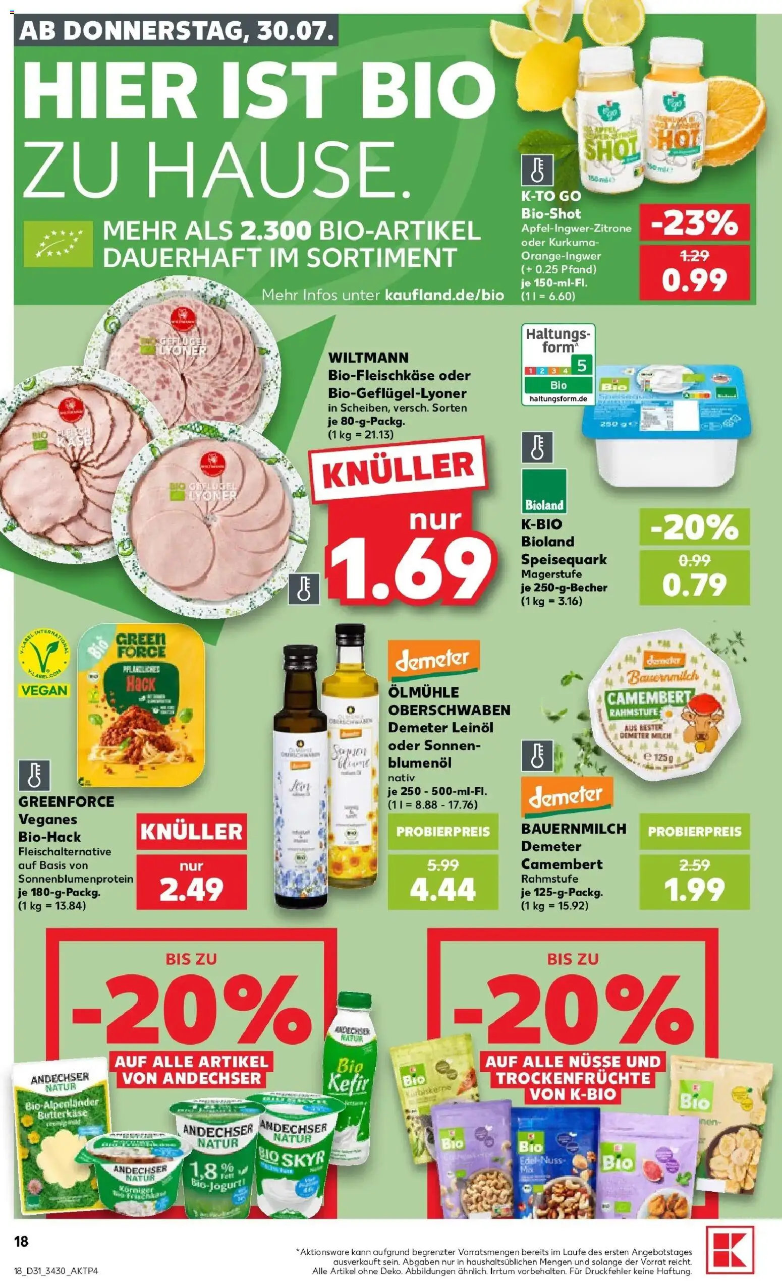 Kaufland Prospekt Gägelow – gültig ab 27.07.2026 | Seite: 27 | Produkte: Kefir, Leinöl, Skyr, Speisequark
