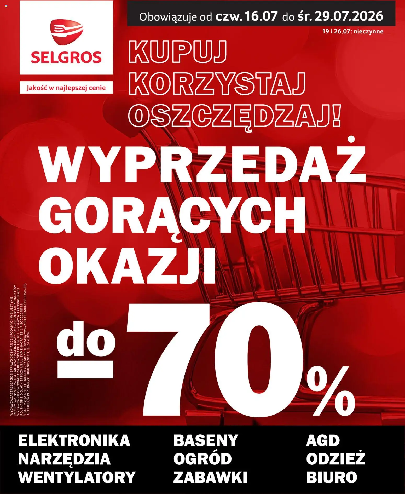 Selgros cash&carry gazetka - Totalna Wyprzedaż od 16.07.2026 | Strona: 1