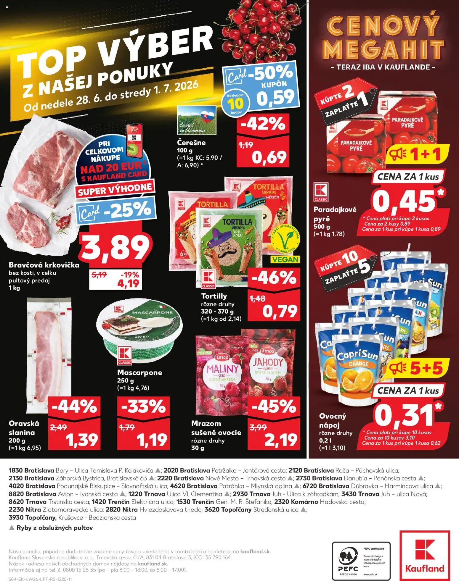 Kaufland SK akciós ujság - amely érvényes a következő dátumtól: 2026.06.25. | Oldal: 84