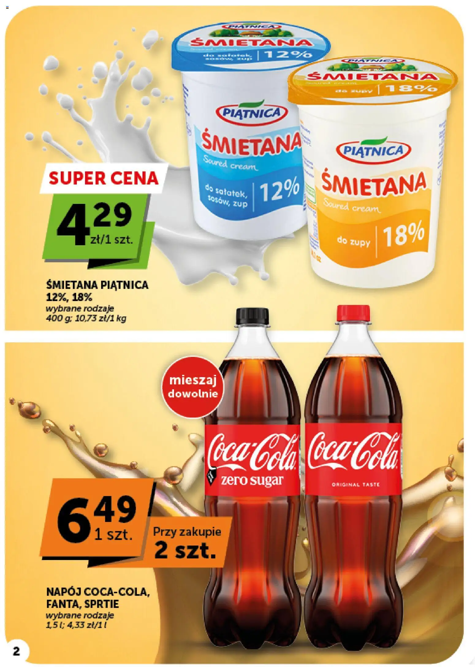Groszek gazetka - Market od 08.10.2026 | Strona: 2 | Produkty: Zupy, Piątnica, Śmietana