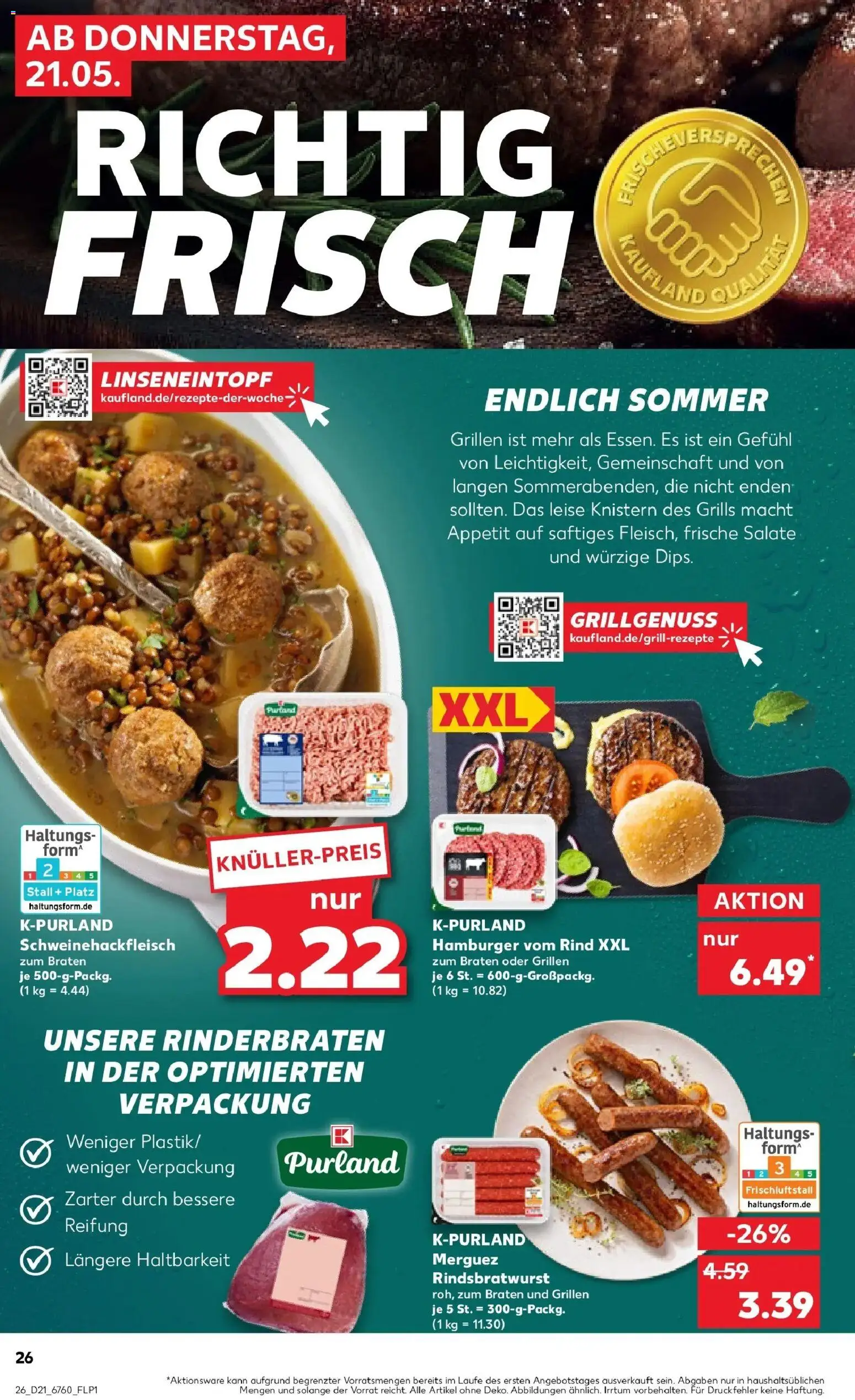 Kaufland Prospekt Lichtenfels – gültig ab 18.05.2026 | Seite: 31 | Produkte: Rinderbraten, Burger