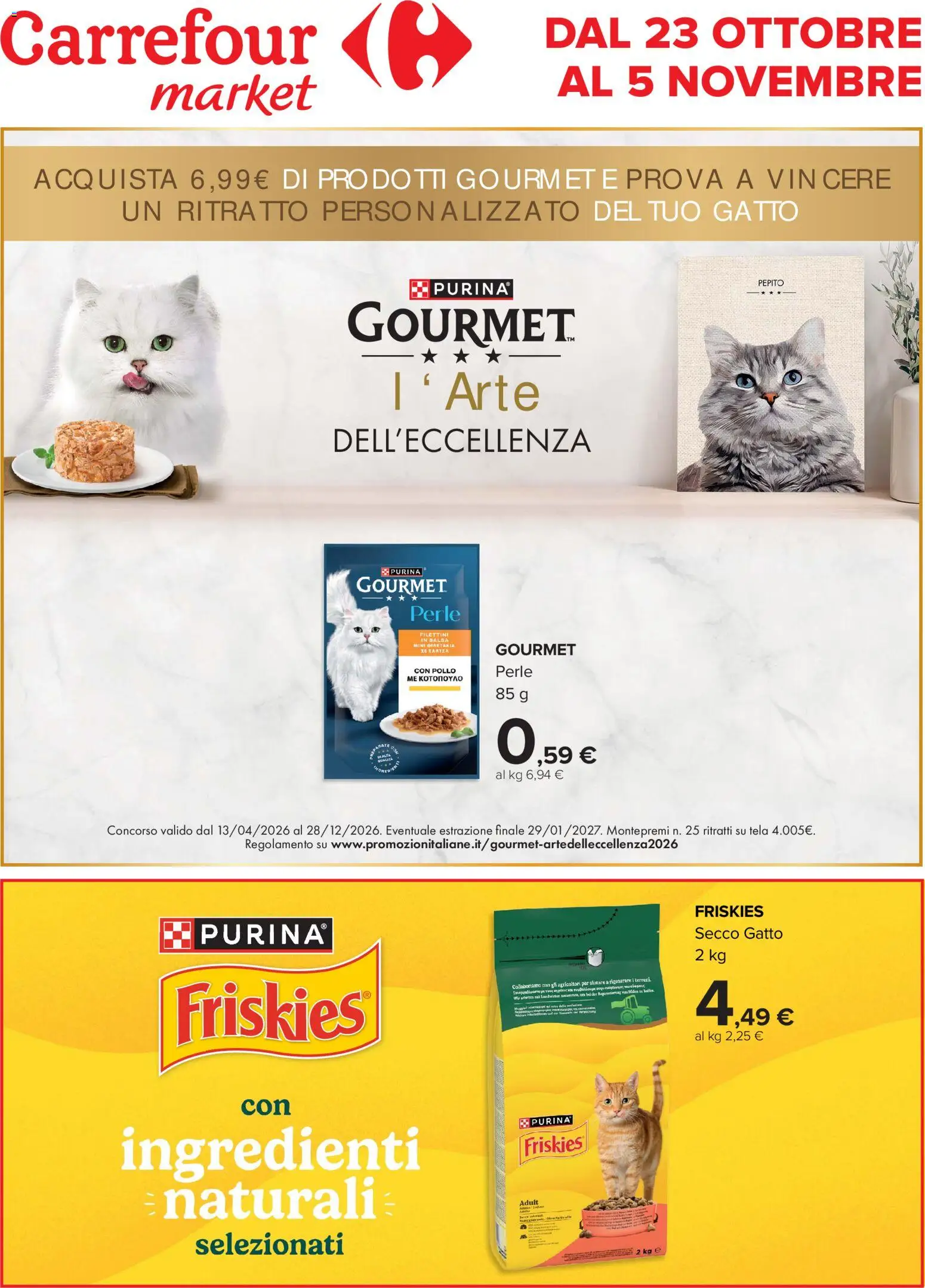 Volantino Carrefour del 23/10/2026 | Pagina: 1 | Prodotti: Pollo, Salsa, Ingredienti