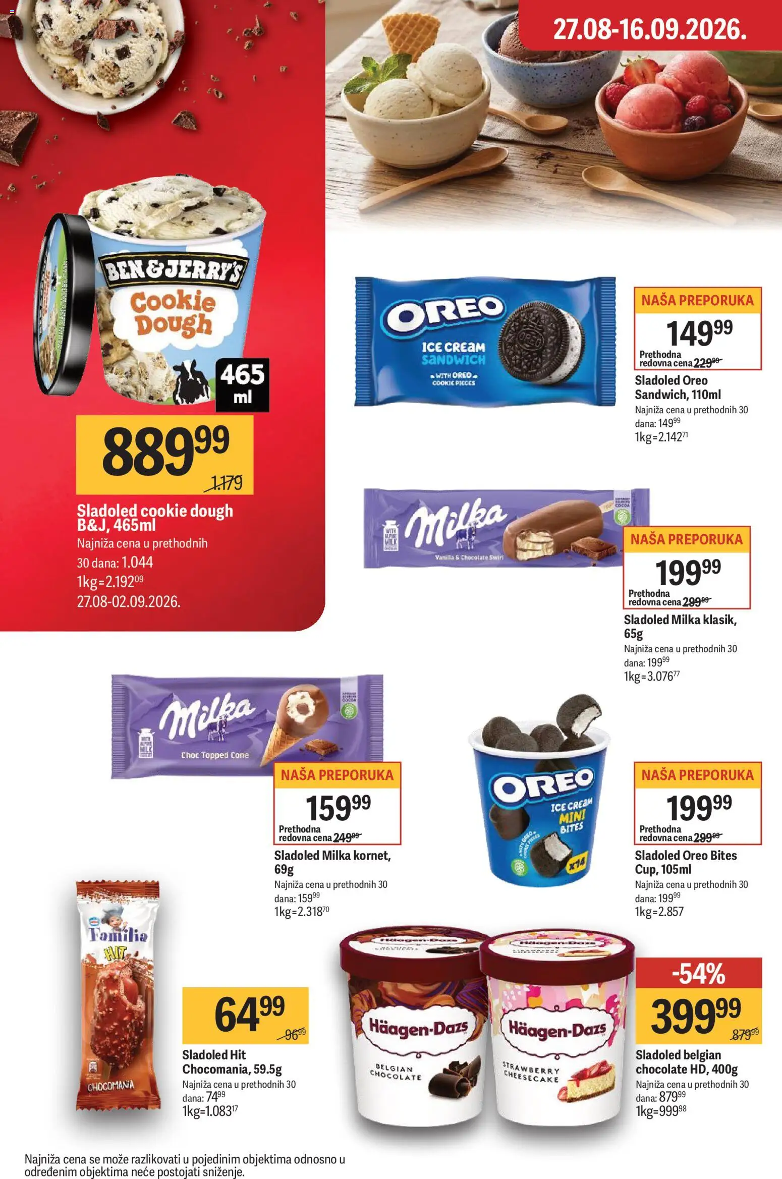 Maxi katalog - važi od 03.09.2026 | Strana: 14 | Proizvode: Milka, Sladoled, Oreo, Cheesecake