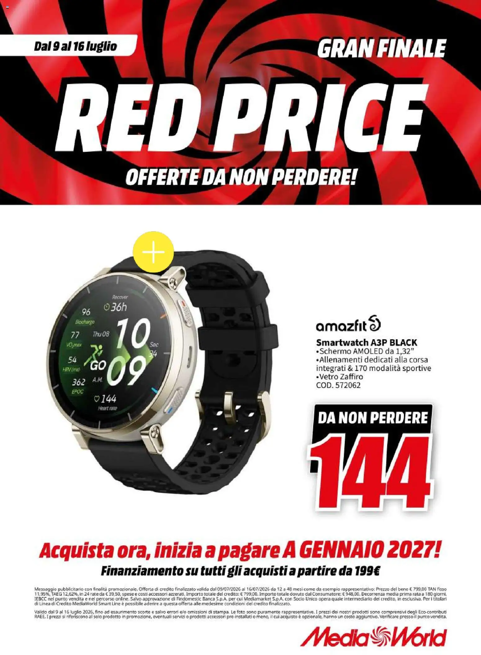 Volantino Media World del 09/07/2026 | Pagina: 36 | Prodotti: Smartwatch
