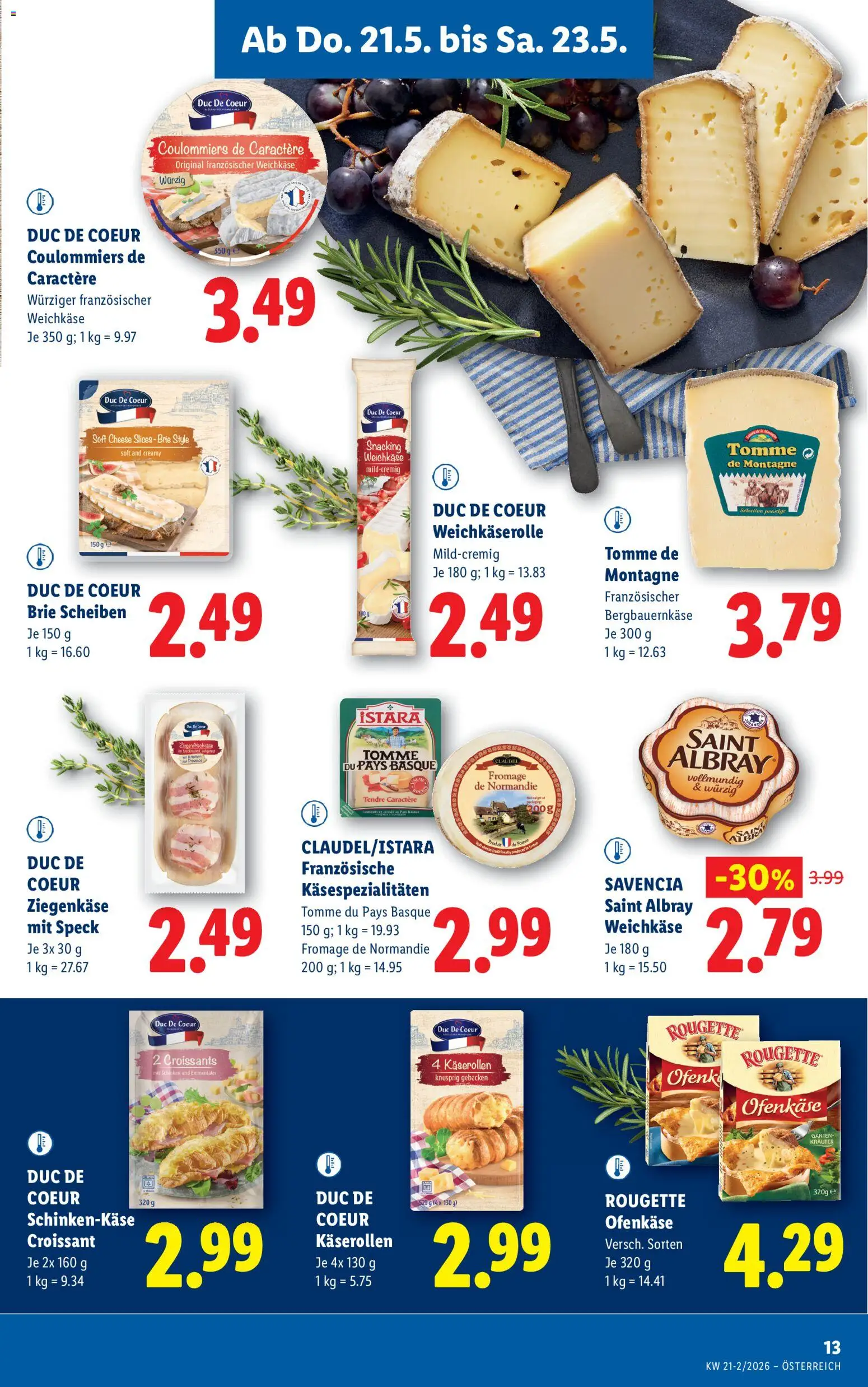 Lidl Flugblatt - Altenmarkt im Pongau, St. Johann im Pongau, Zell am See gültig ab 21.05.2026 | Seite: 15 | Produkte: Schinken