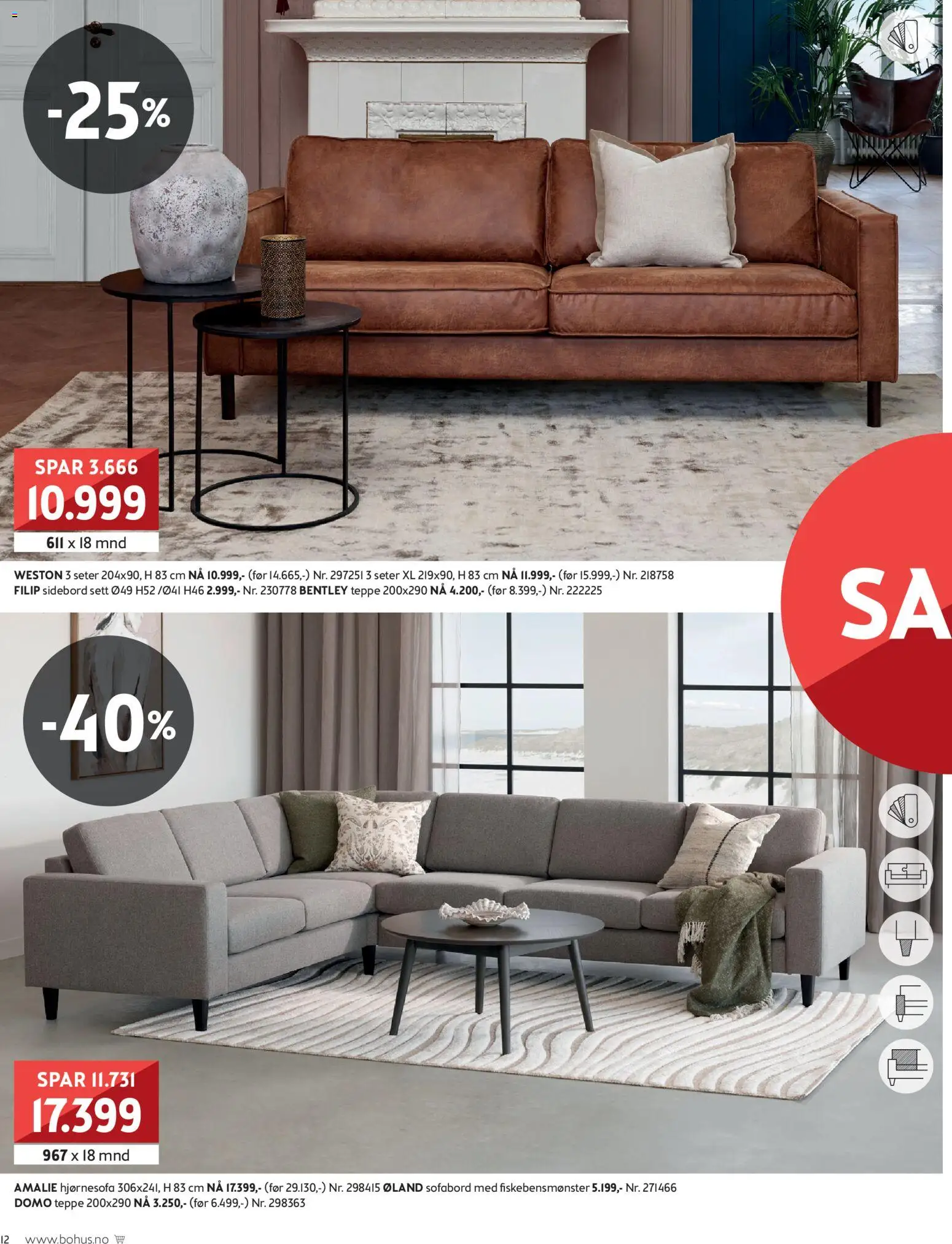 {H1} | Side: 12 | Produkter: Sidebord, Teppe