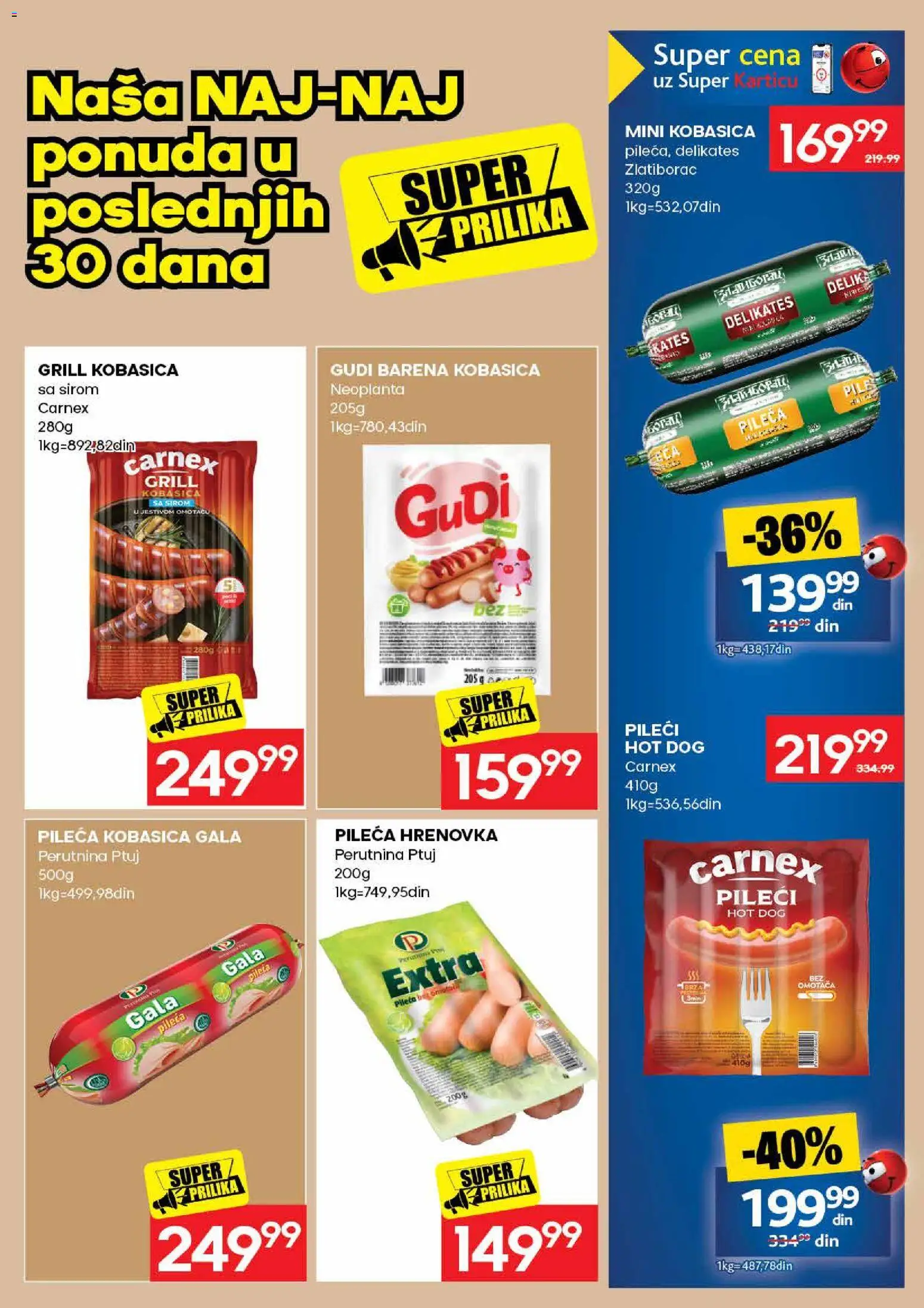 Idea katalog - važi od 17.08.2026 | Strana: 13 | Proizvode: Hot dog, Perutnina Ptuj, Kobasica