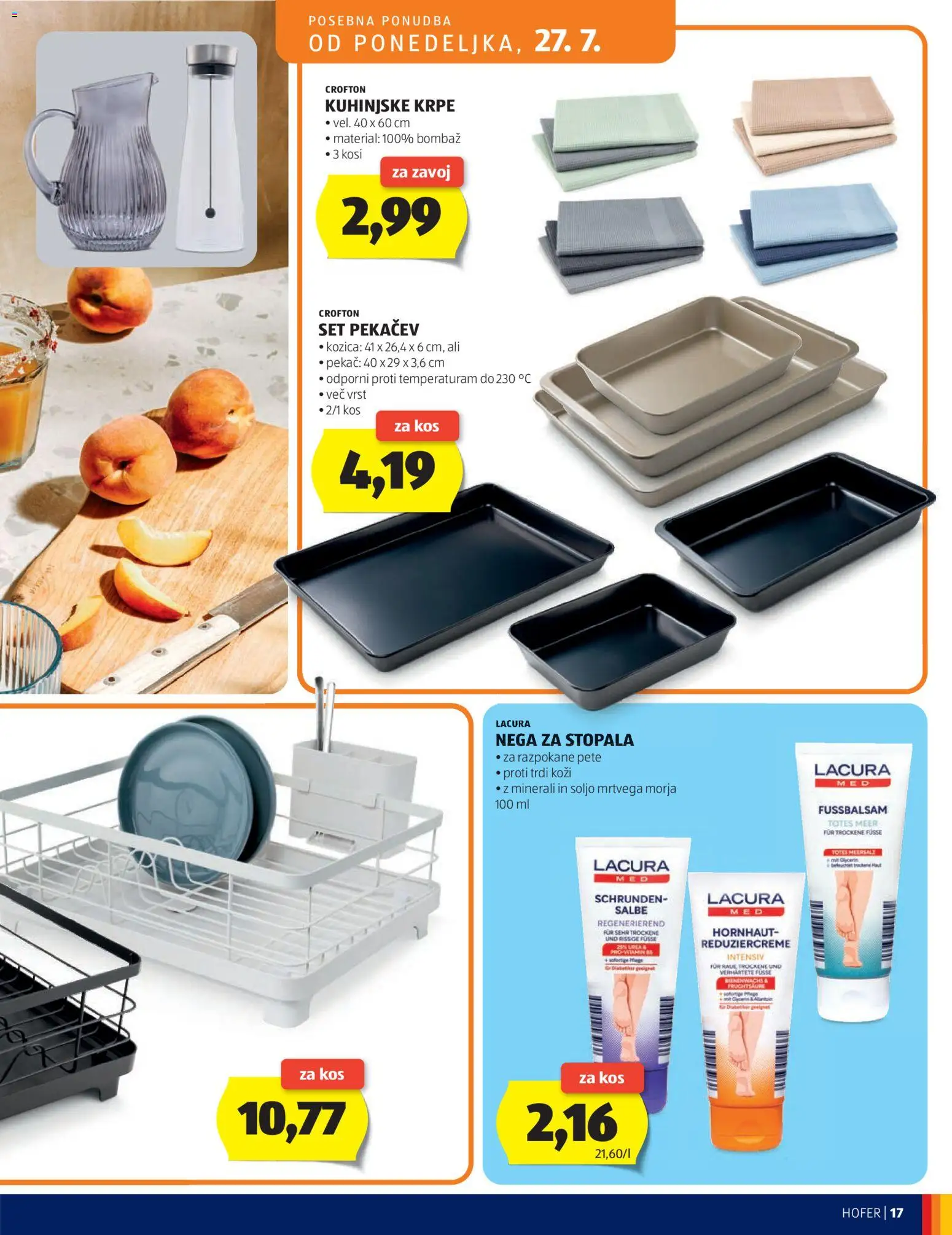 Hofer SI katalog | vrijedi od 22.07.2026 | Stranica: 17 | Proizvodi: Kuhinjske krpe