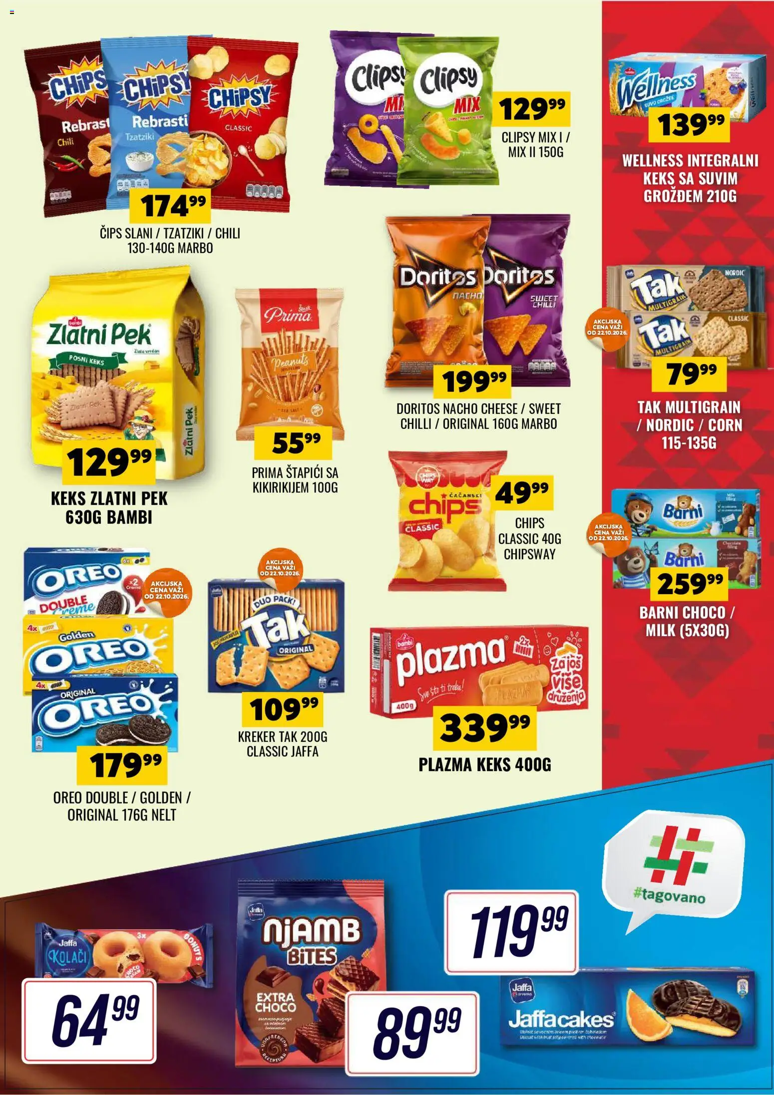 Tekijanka katalog - važi od 21.10.2026 | Strana: 13 | Proizvode: Čips, Oreo, Plazma, Doritos