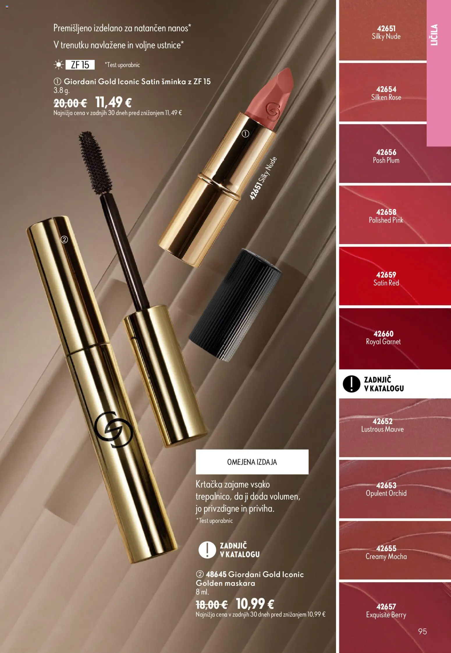 Novi Oriflame katalog ponudbe – veljaven od 16.09.2026 | Stran: 95 | Izdelki: Licila, Maskara