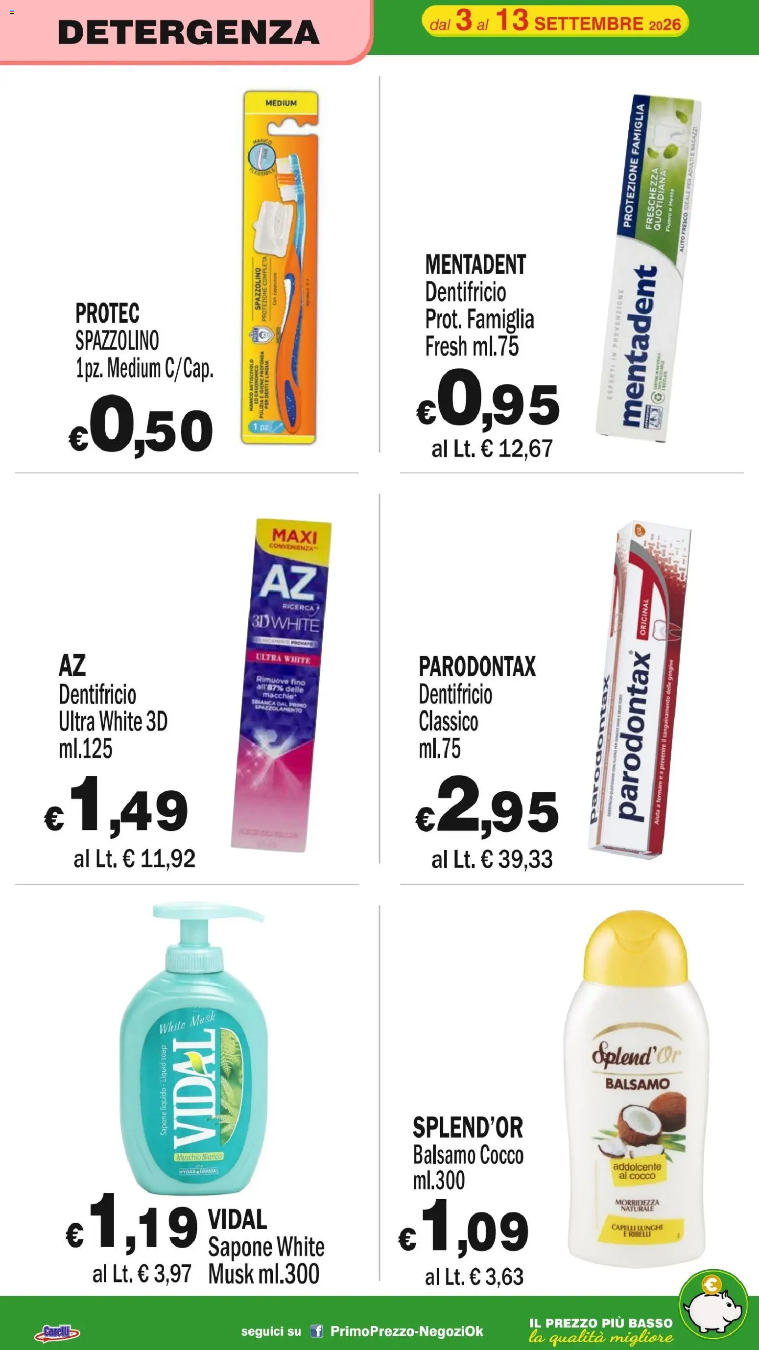 Volantino Primo Prezzo del 03/09/2026 | Pagina: 25
