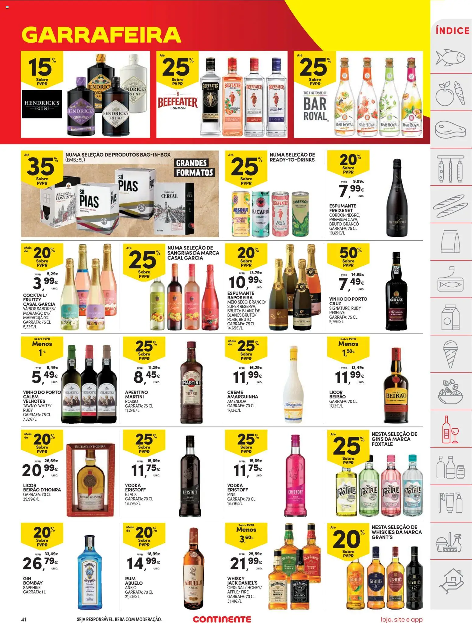 Continente folheto │ válido de 04/08/2026 | Página: 41 | Produtos: Whisky, Vinho, Creme, Vodka