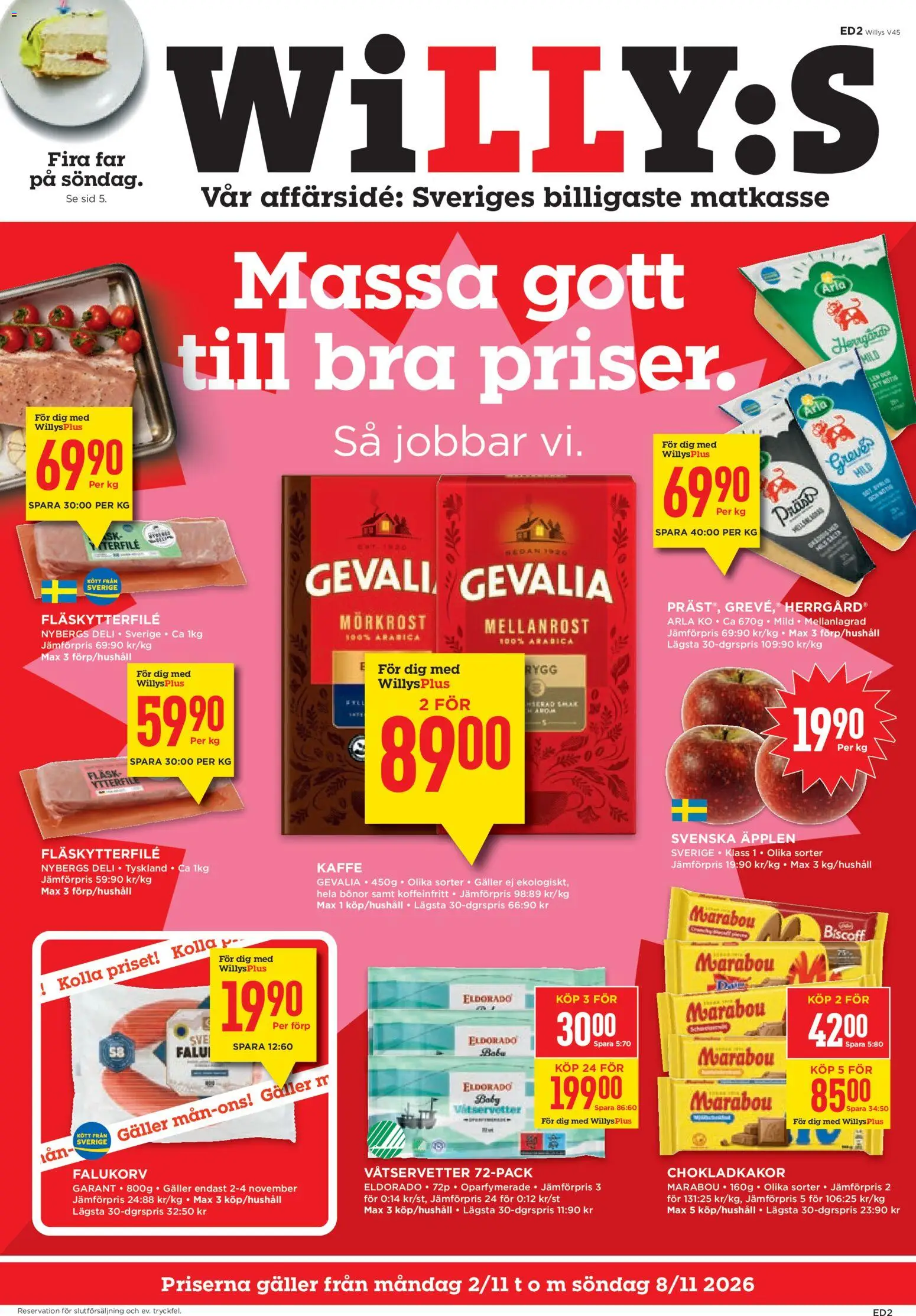 Willys reklamblad aktuell från 02/11/2026 | Sida: 1