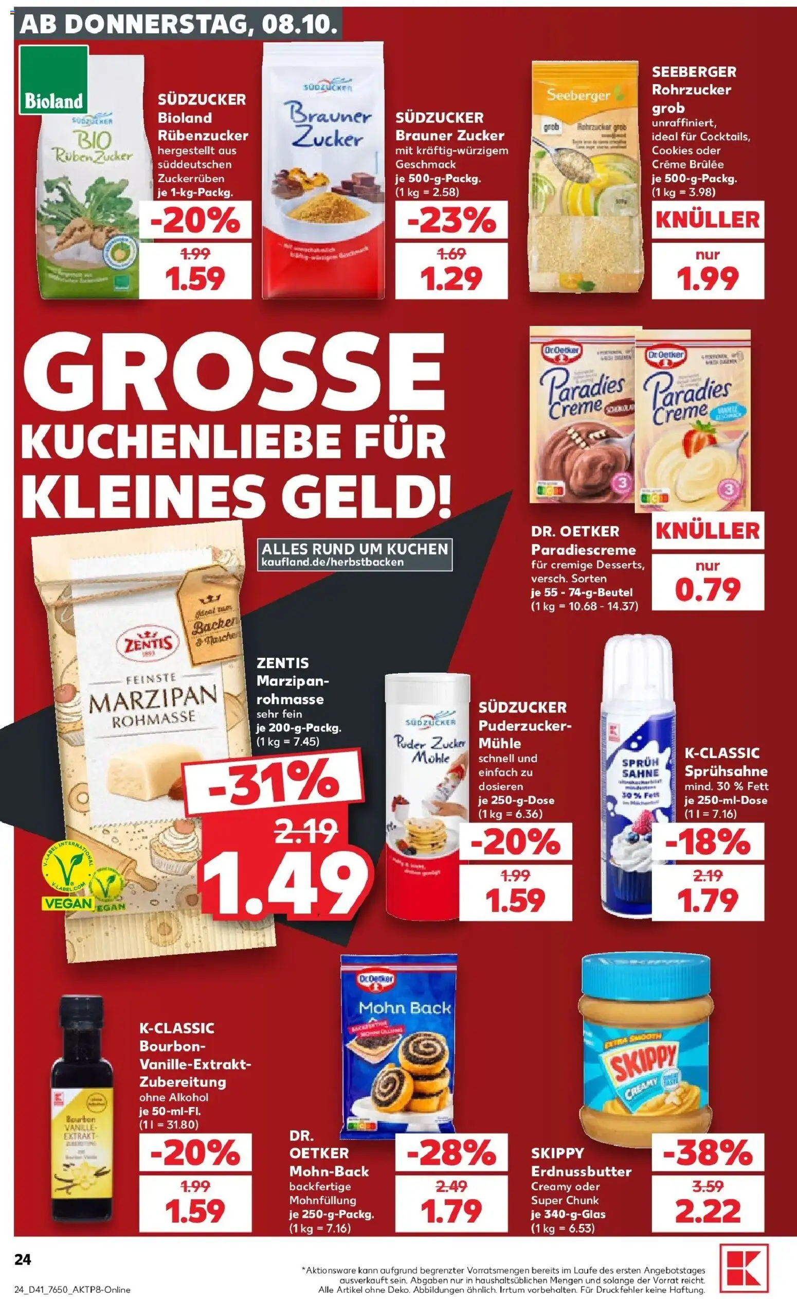 Prospekt Kaufland ab 05.10.2026 » Angebote Online zum Blättern | Seite: 34 | Produkte: Puder, Creme brulee, Zucker, Bourbon