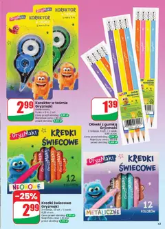 Pogląd oferty "Dino gazetka" - ważna od 09.09.2026 | Strona: 63 | Produkty: Kredki, Korektor