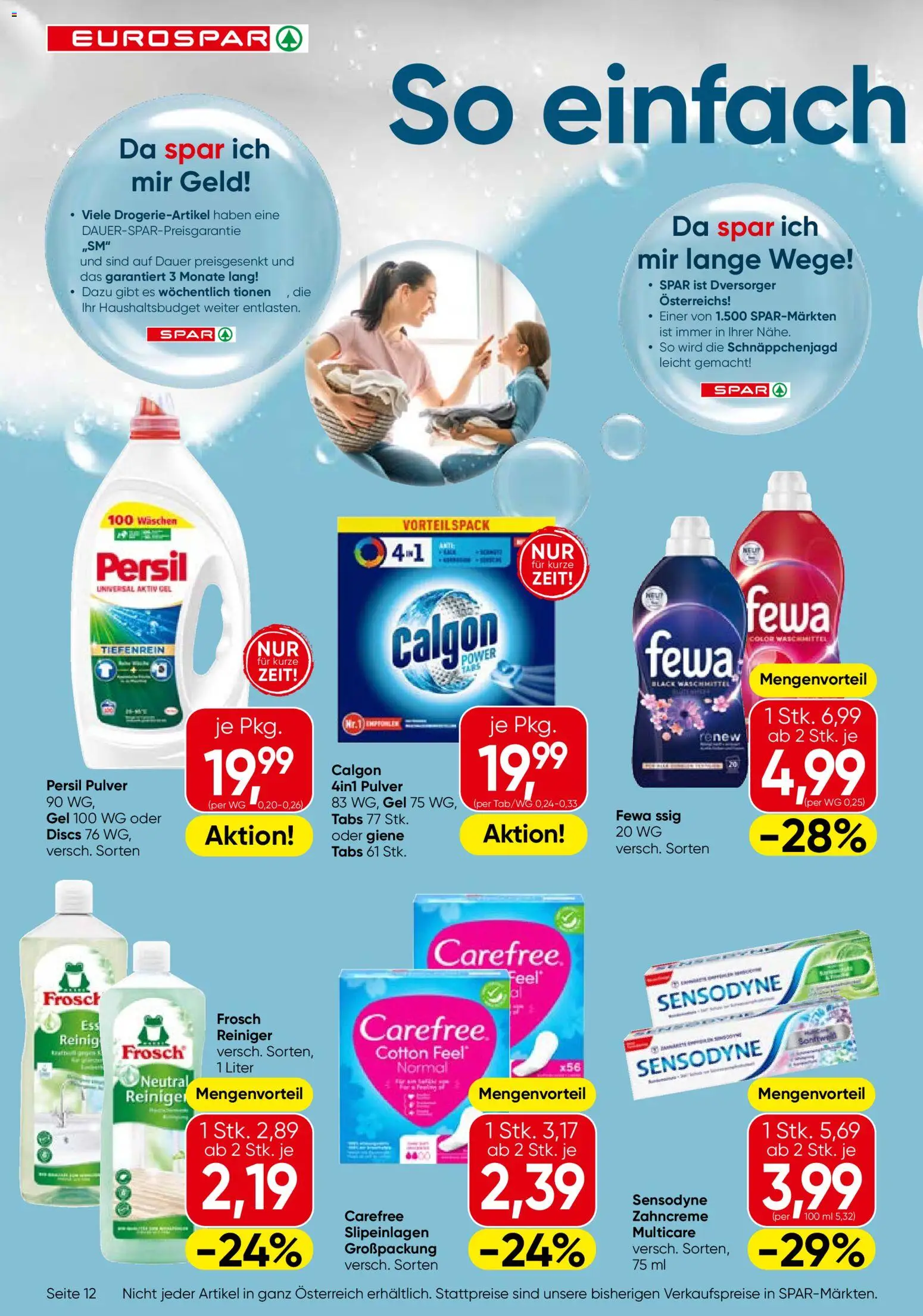 Eurospar Flugblatt gültig ab 30.07.2026 | Seite: 12 | Produkte: Waschmittel