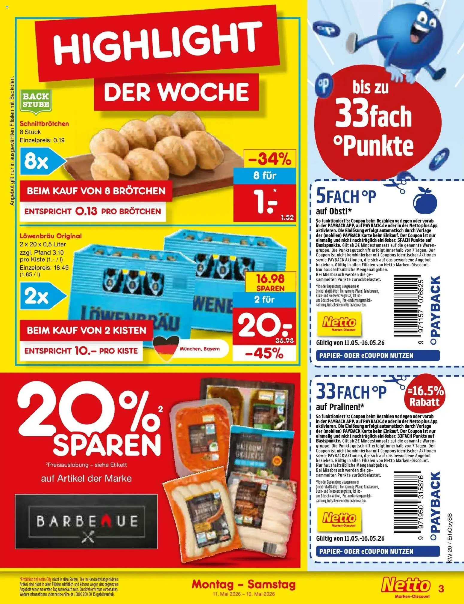 Netto Marken-Discount Prospekt Mauern	 – gültig ab 10.05.2026 | Seite: 3 | Produkte: Obst