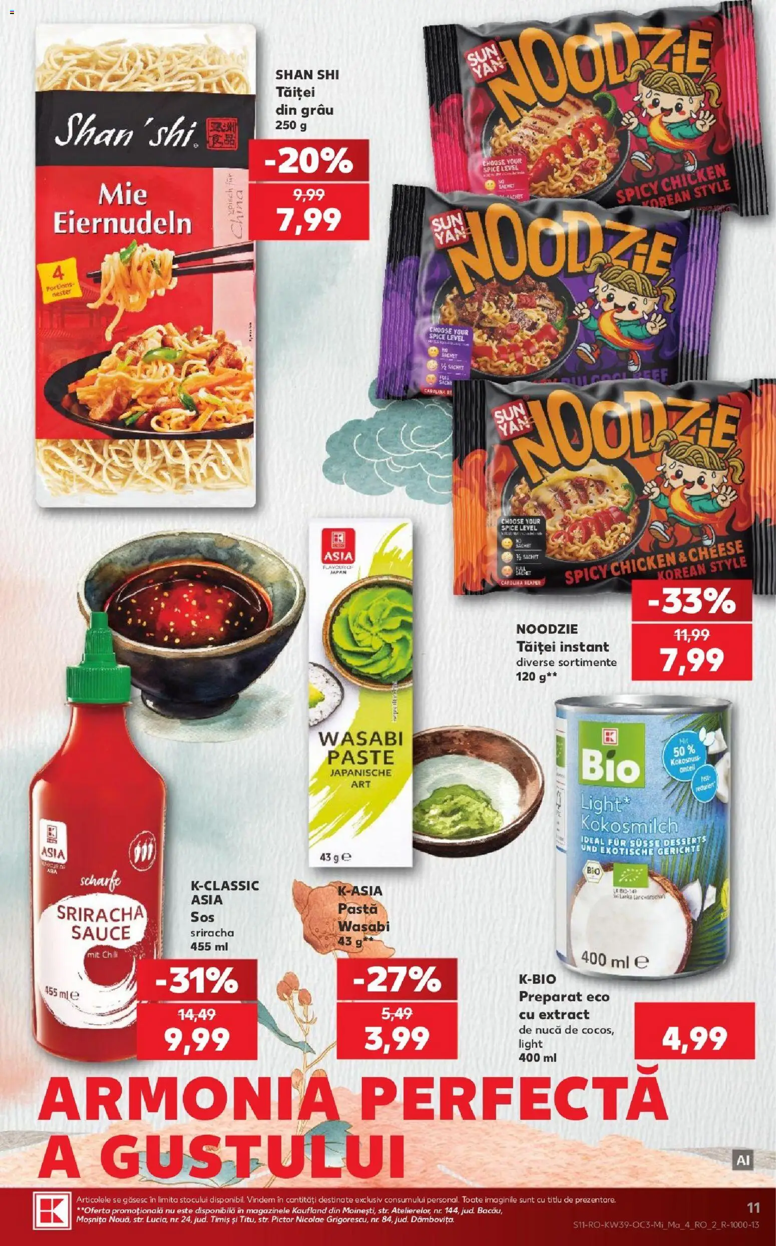 Kaufland RO akciós ujság - amely érvényes a következő dátumtól: 2026.09.23. | Oldal: 11 | Termékek: Chili, Wasabi