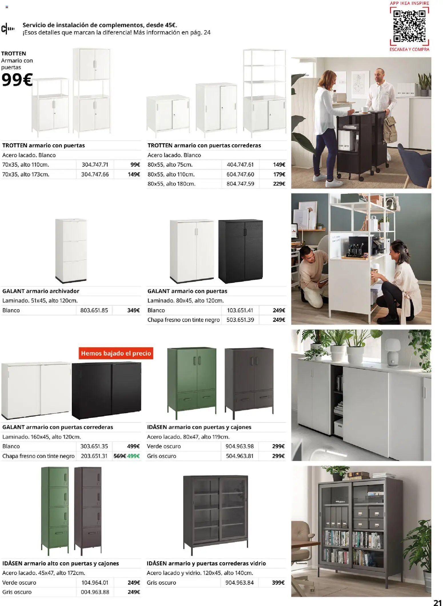 Catálogo IKEA Oficina profesional │ válido desde el 01/02/2026 | Página: 21 | Productos: Tinte, Archivador, Armario, Puertas
