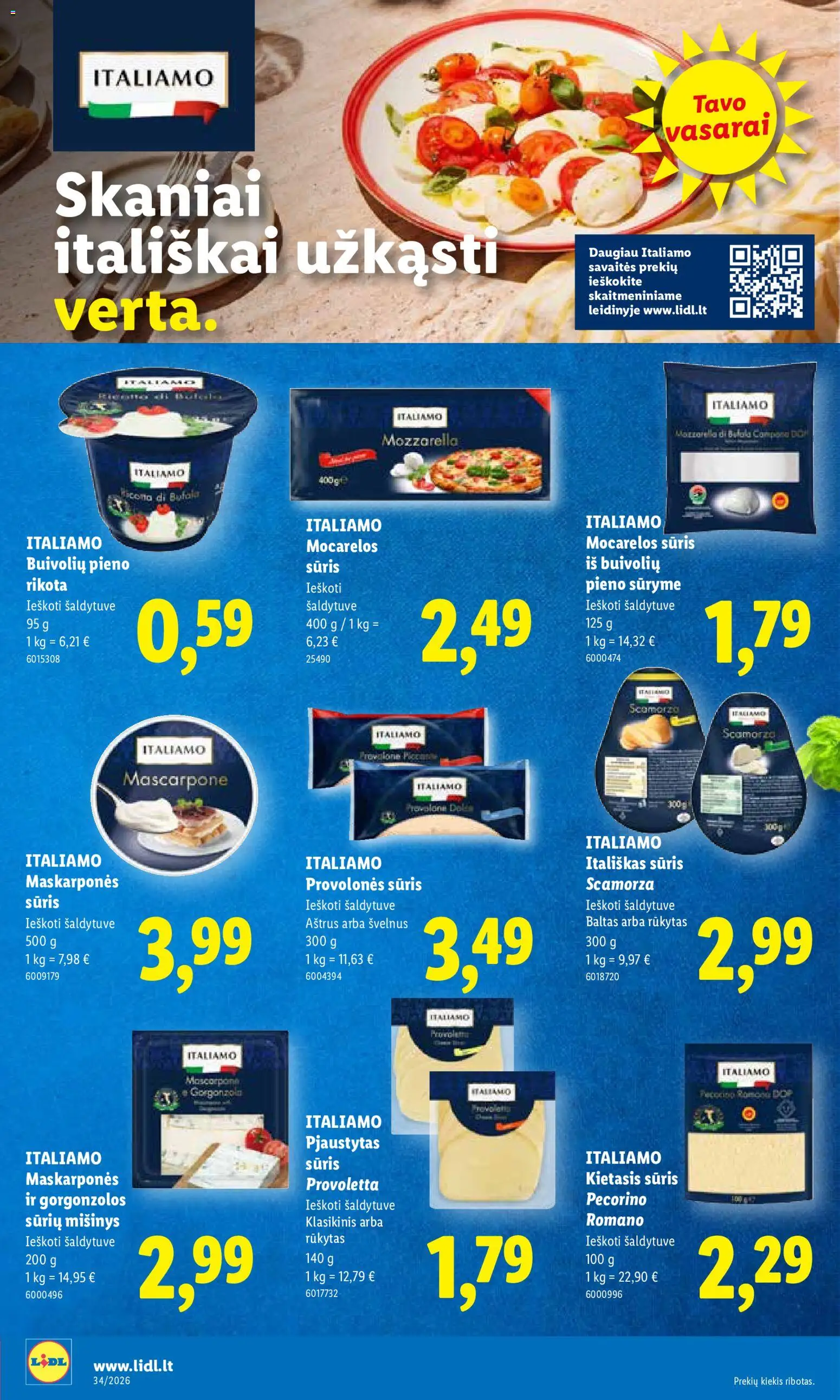 LIDL akcijos nuo 2026.08.17 | Puslapis: 20 | Prekių: Sūris