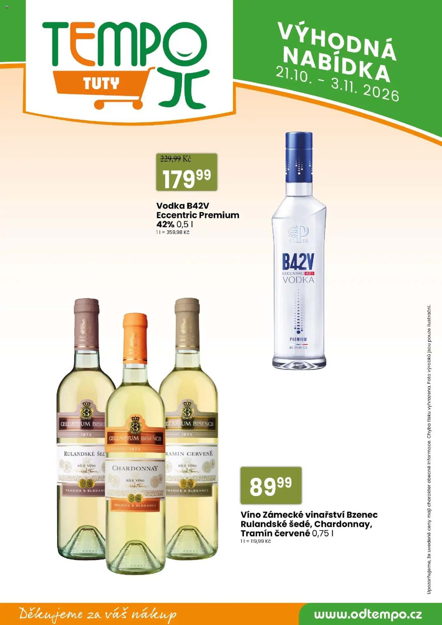 TEMPO leták - market od 21.10.2026 | Strana: 13 | Produkty: Bílé víno, Víno, Vodka