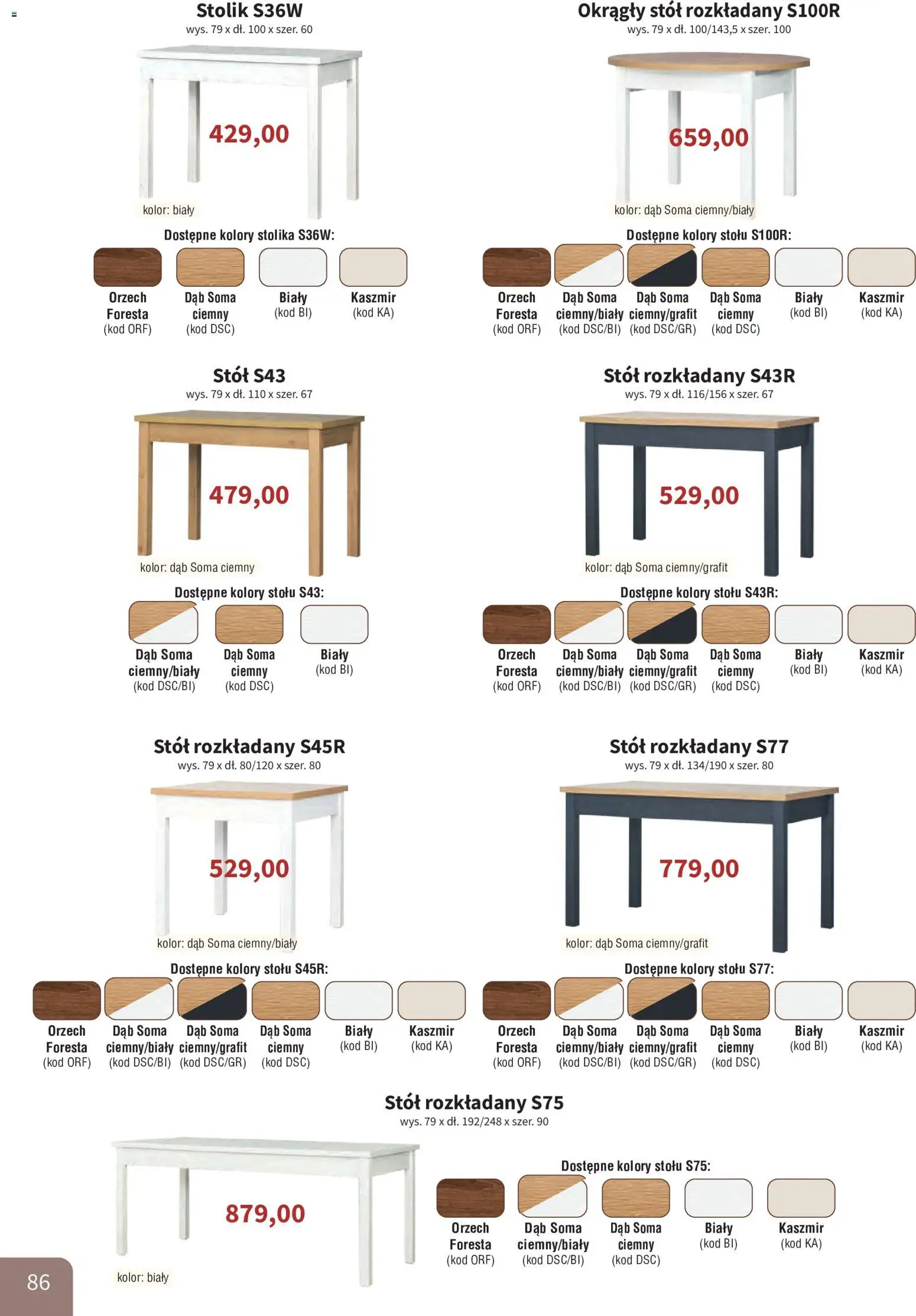 Bodzio Katalog od 01.10.2026 | Strona: 86 | Produkty: Stół