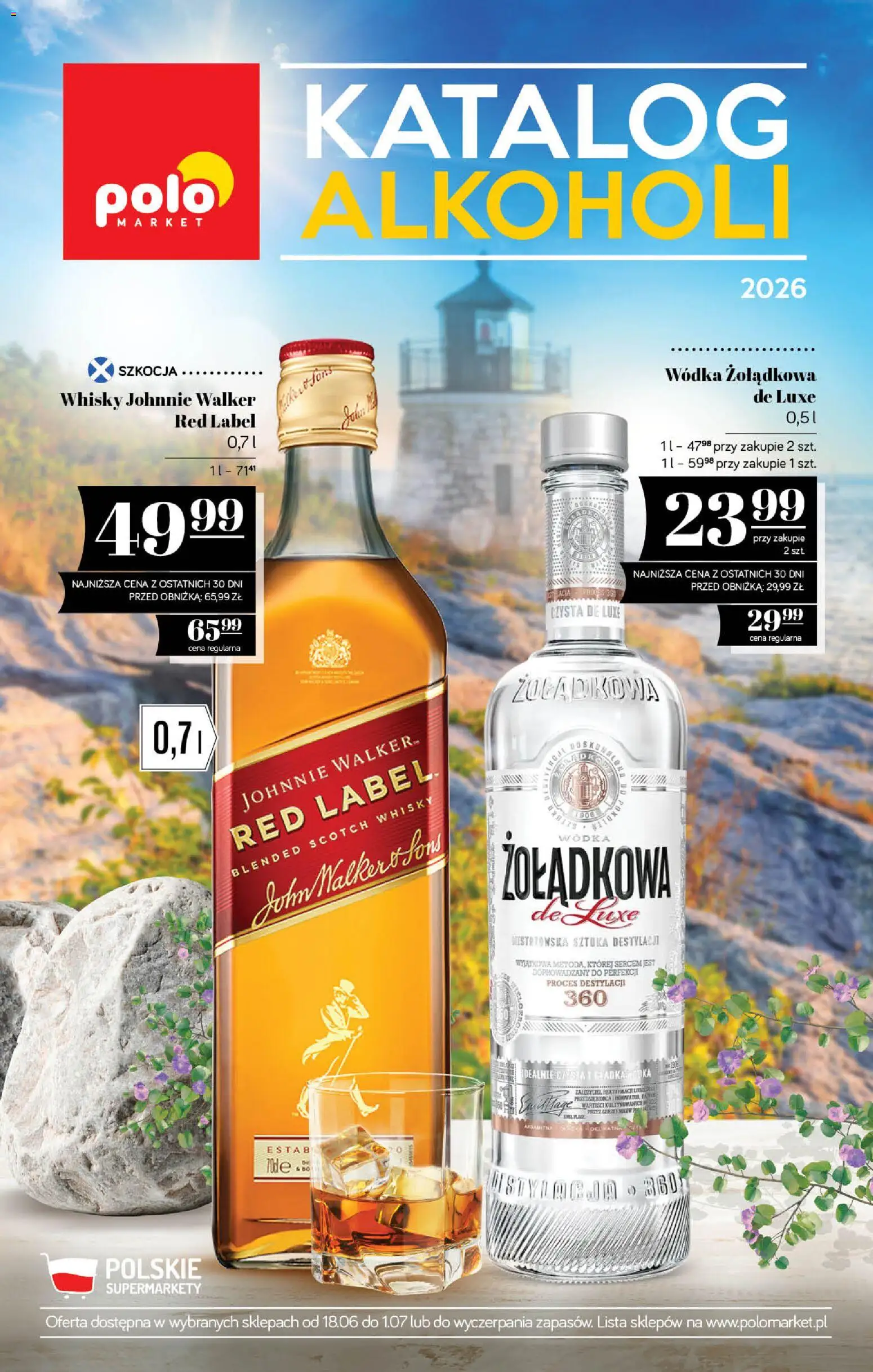 POLOmarket katalog - Alkoholi od 18.06.2026 | Strona: 1 | Produkty: Red label, Wódka, Whisky