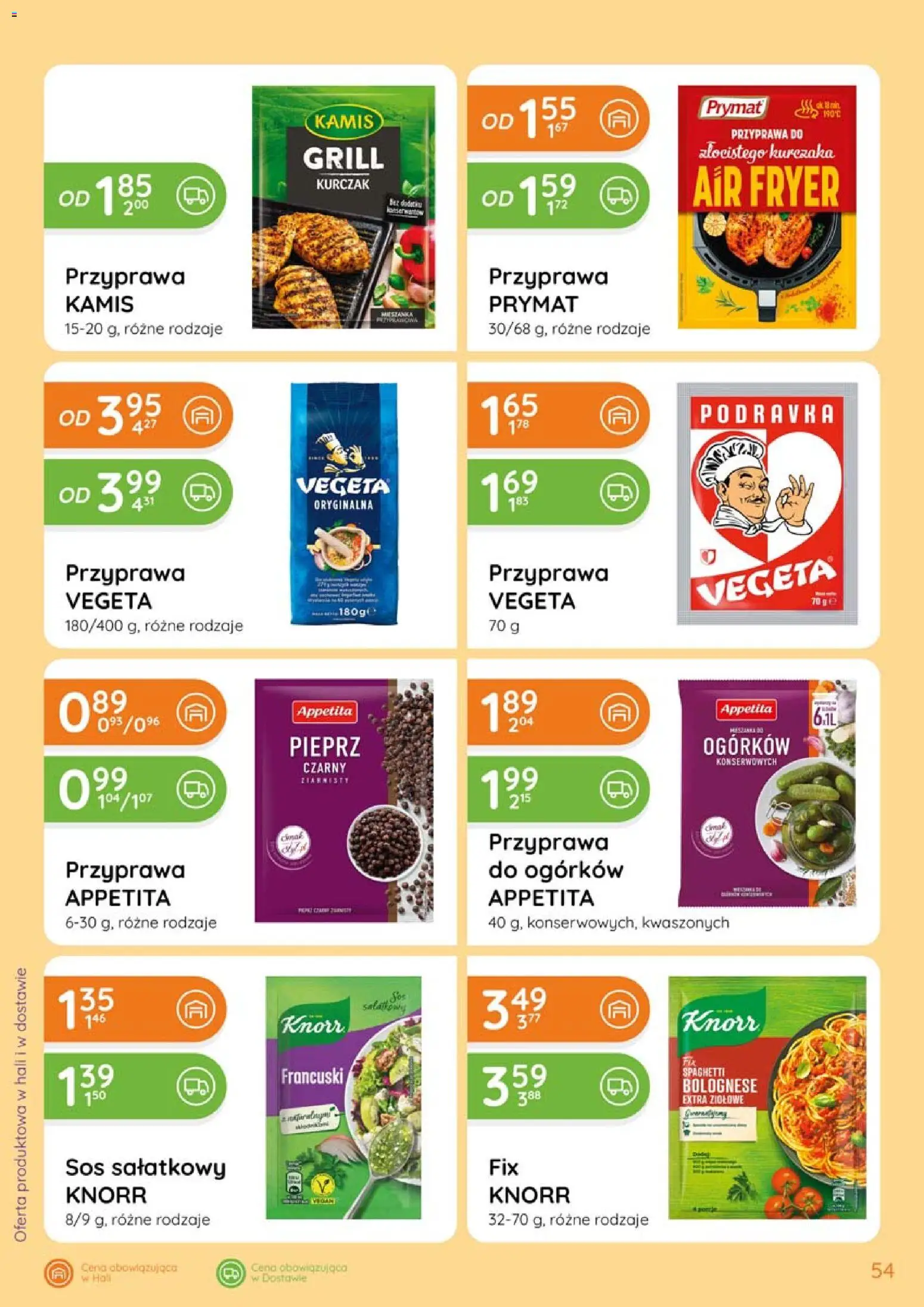 Eurocash gazetka od 20.08.2026 | Strona: 54 | Produkty: Kurczak, Grill, Spaghetti bolognese, Pieprz