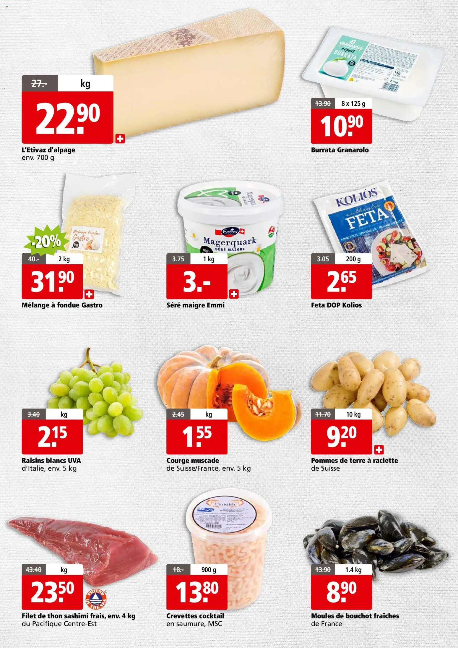 Aligro aktionen Business Chavannes, Matran, Genève, Sion – gültig ab 14.09.2026 | Seite: 2 | Produkte: Burrata, Käse, Raclette, Fondue